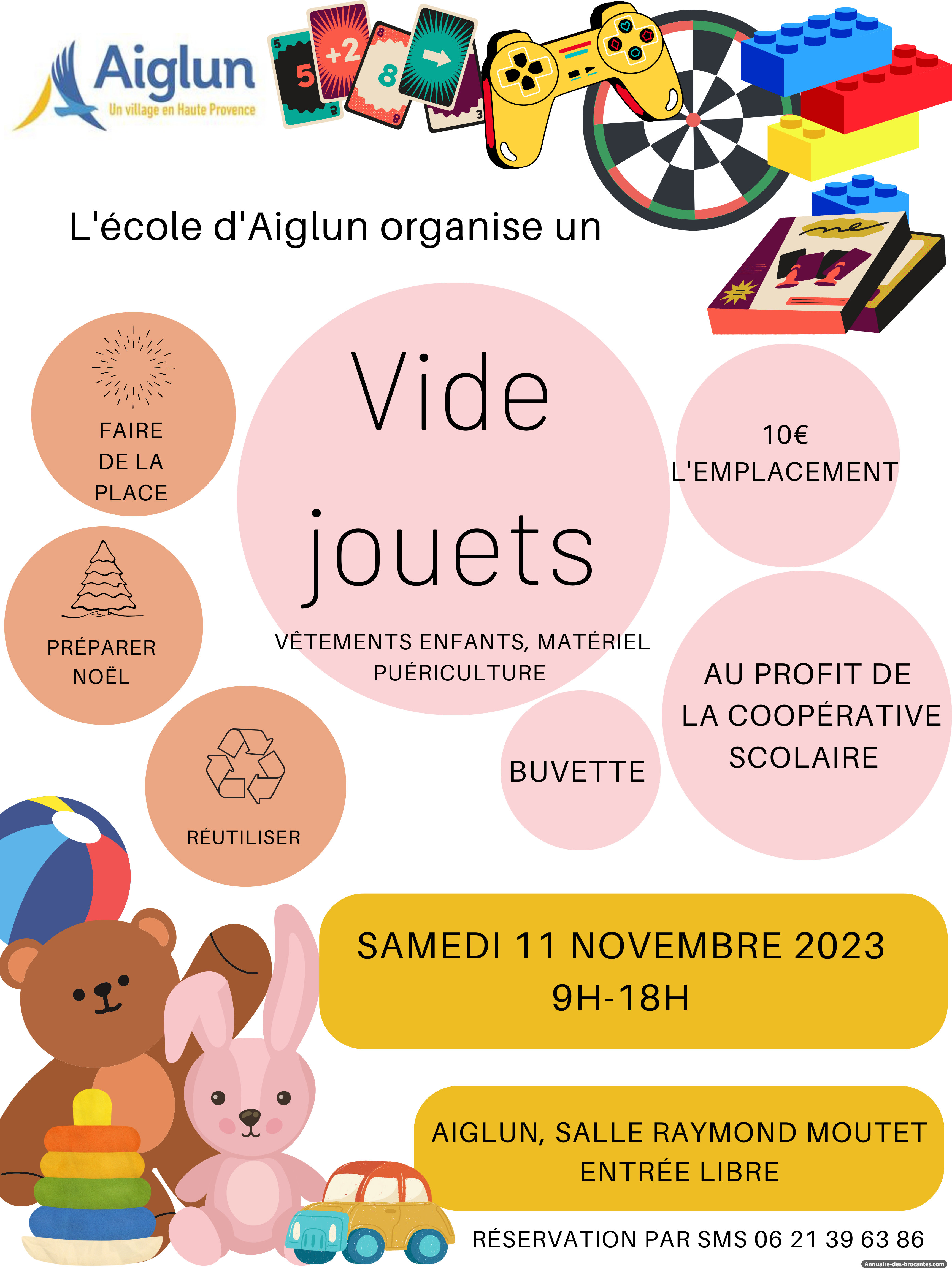 Affiche de Bourse aux jouets à Aiglun