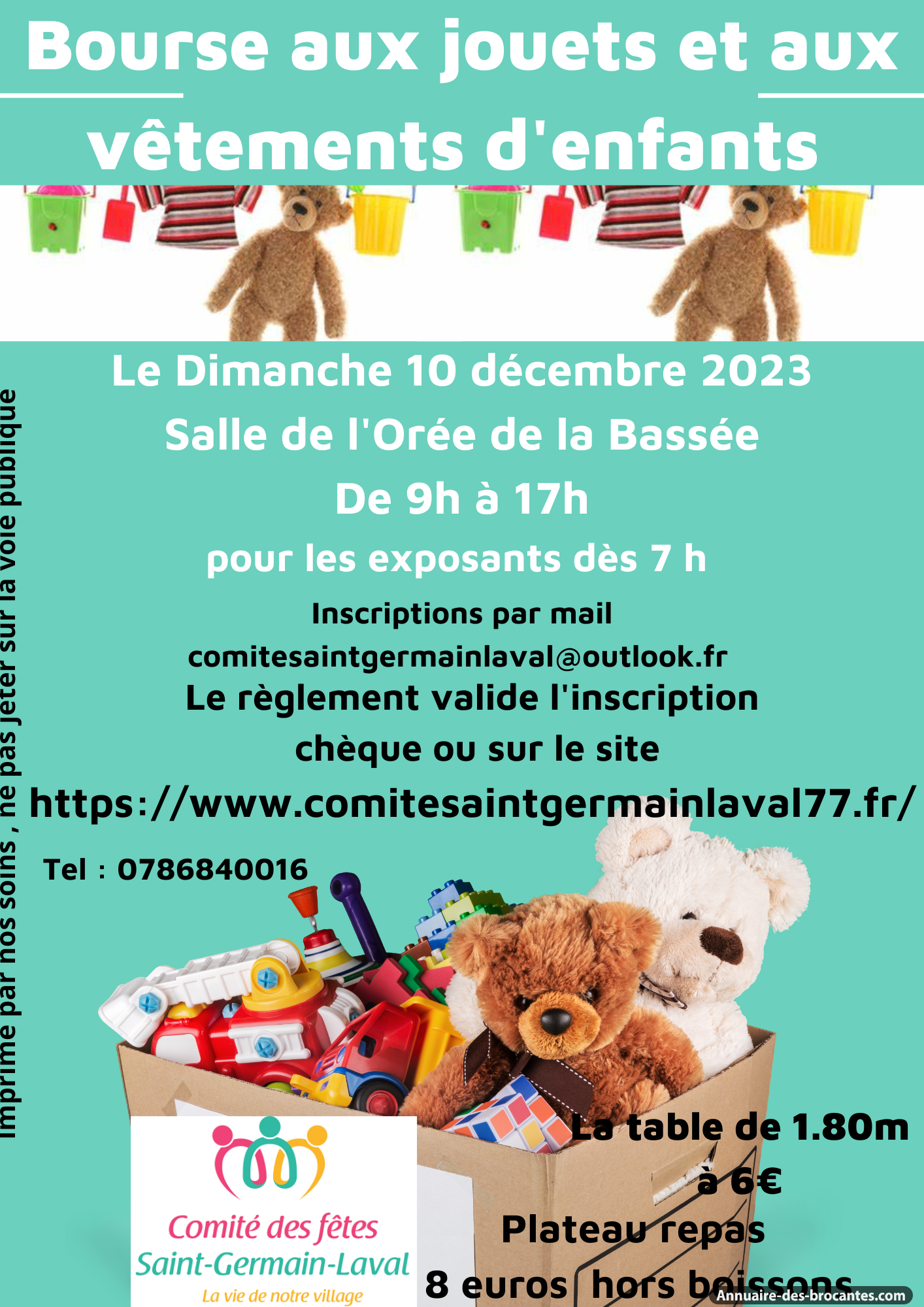 Affiche de Bourse aux jouets à Saint-Germain-Laval