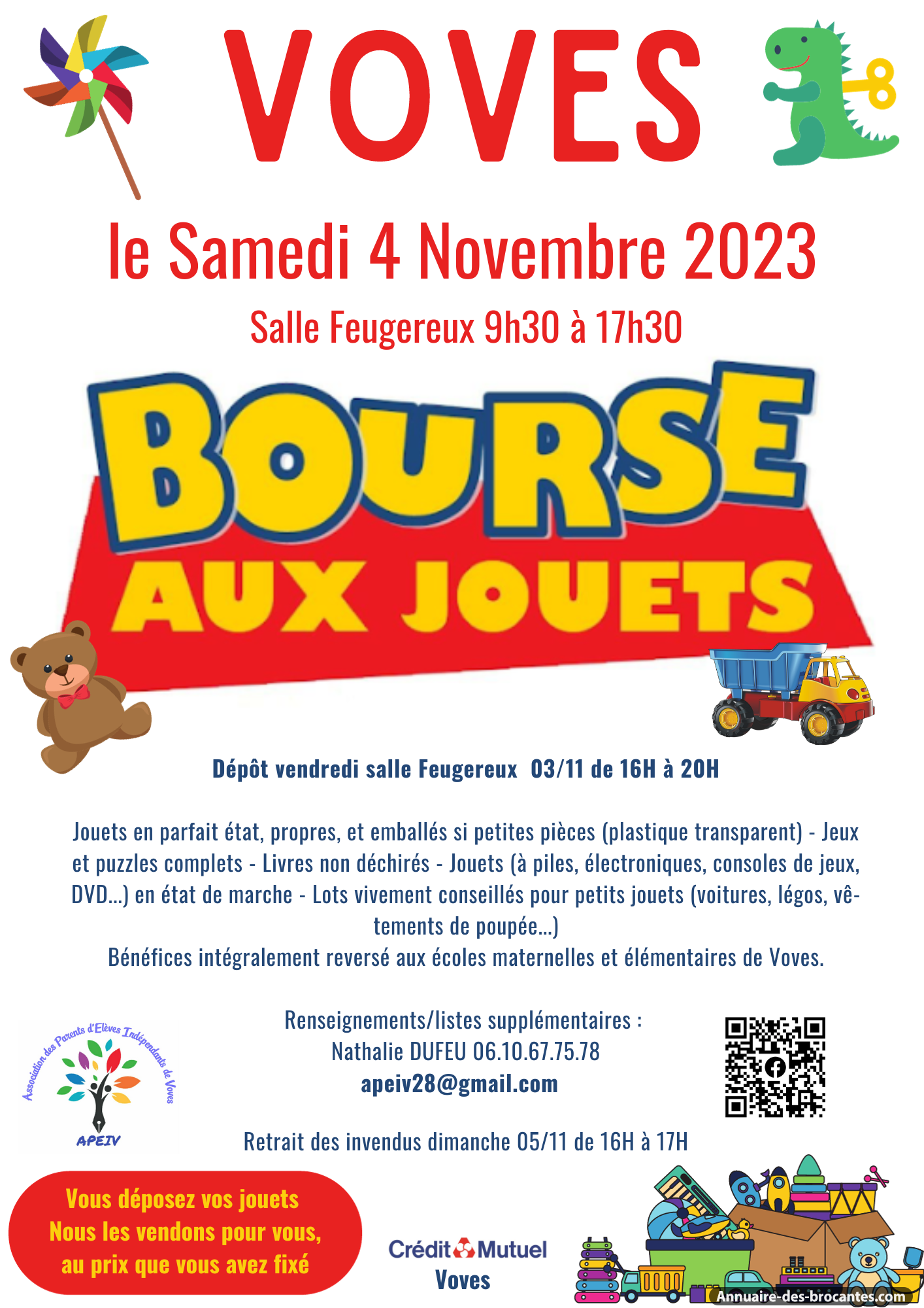 Affiche de Bourse aux jouets à Voves