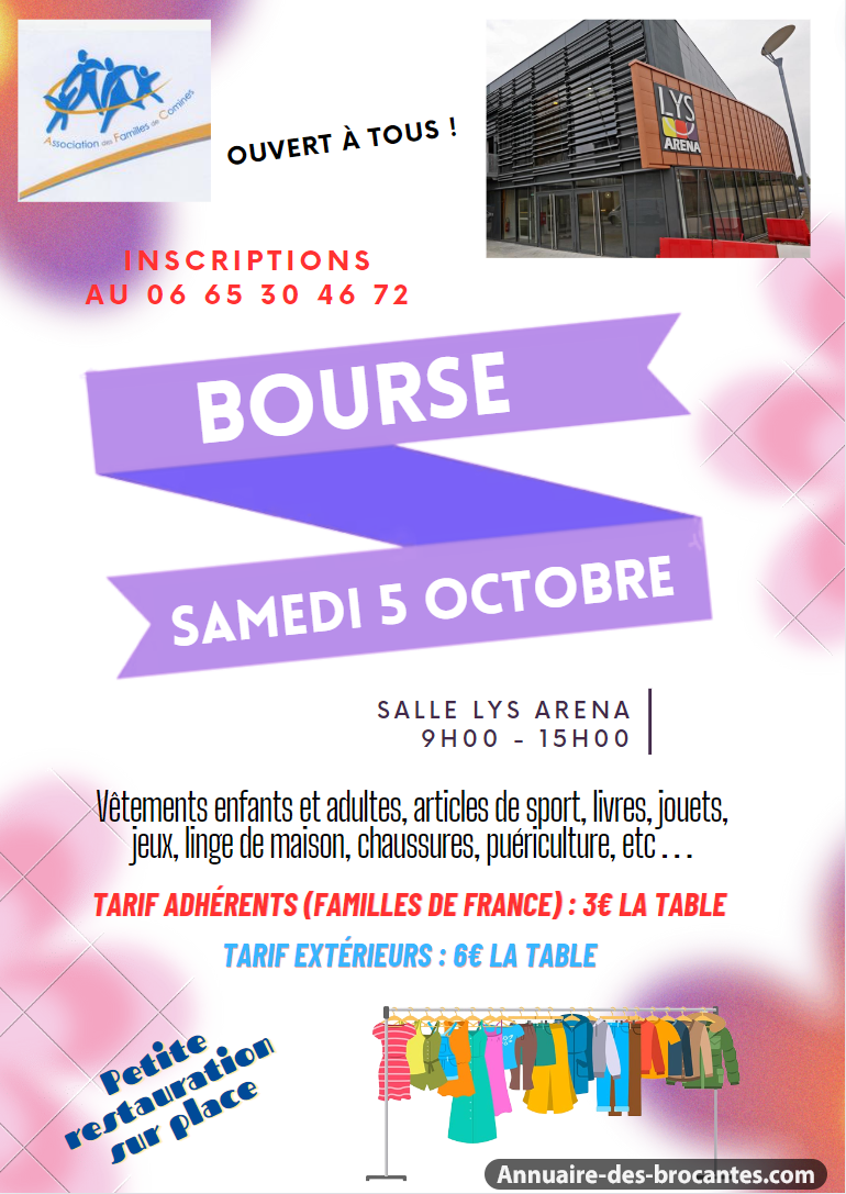 Affiche de Bourse aux vêtements à Comines