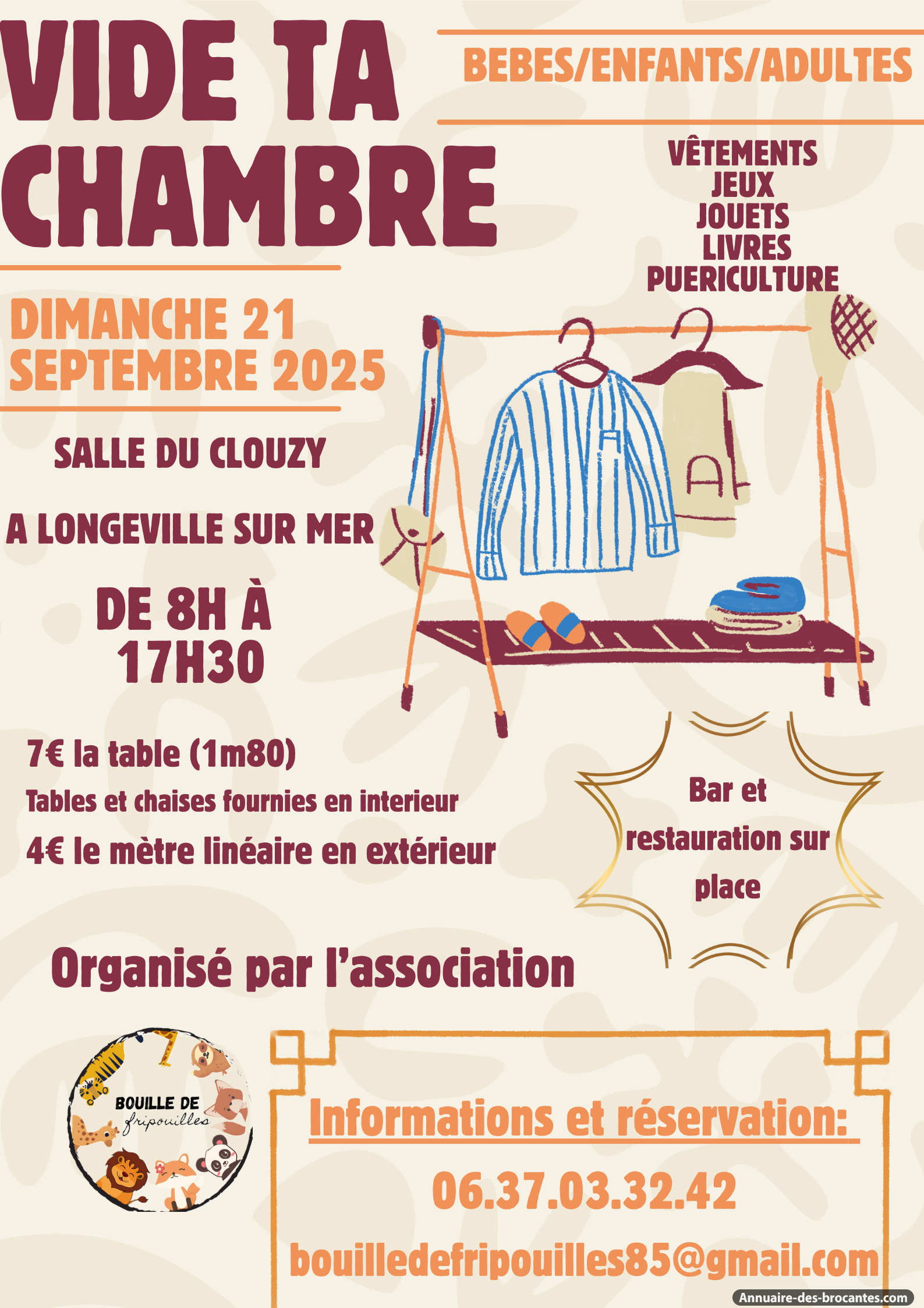 Affiche de Bourse aux vêtements à Longeville-sur-Mer