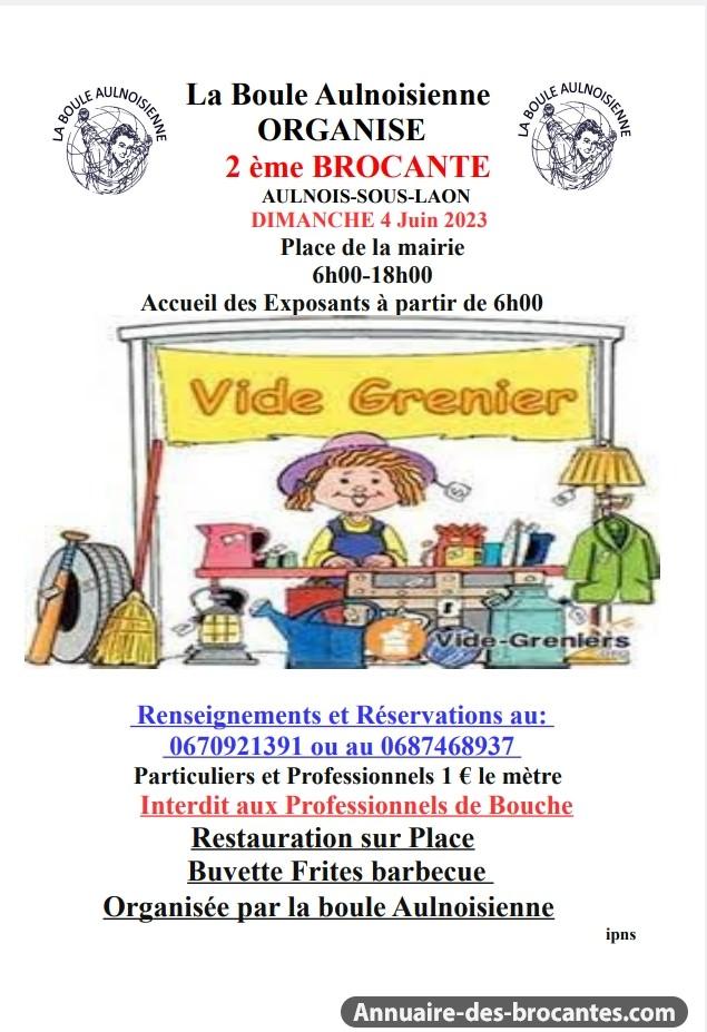 Affiche de Brocante à Aulnois-sous-Laon