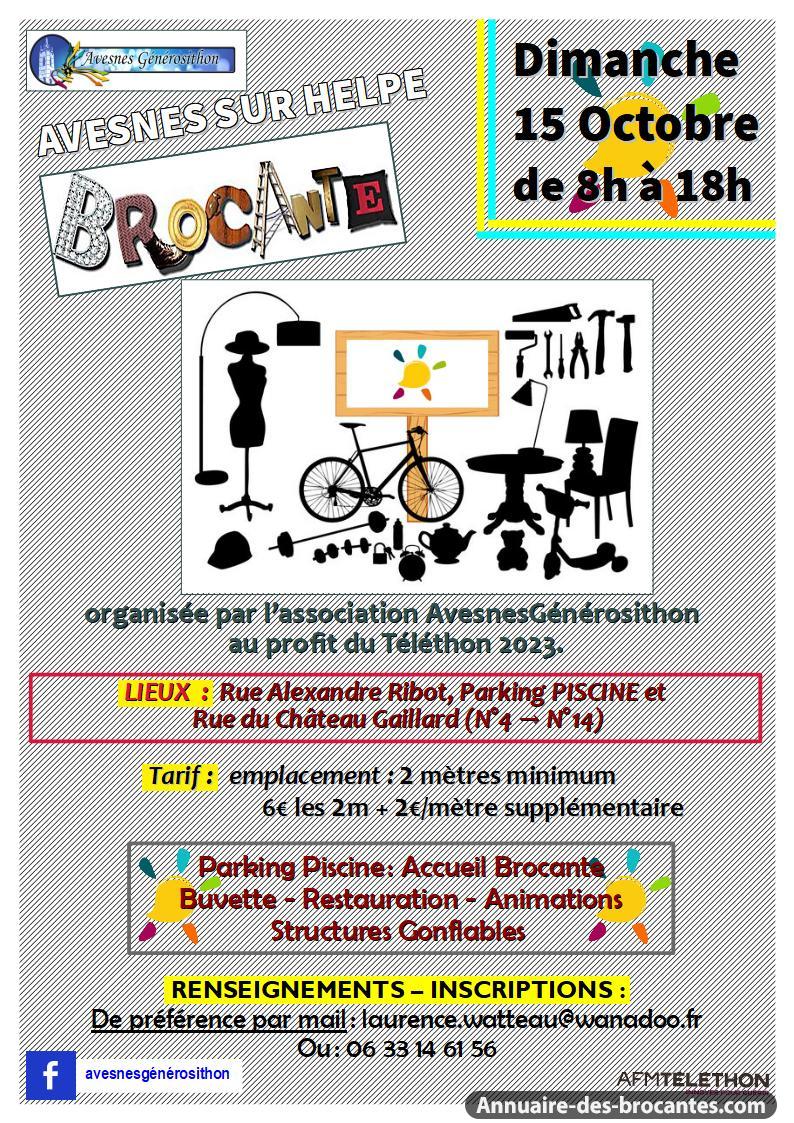 Affiche de Brocante à Avesnes-sur-Helpe