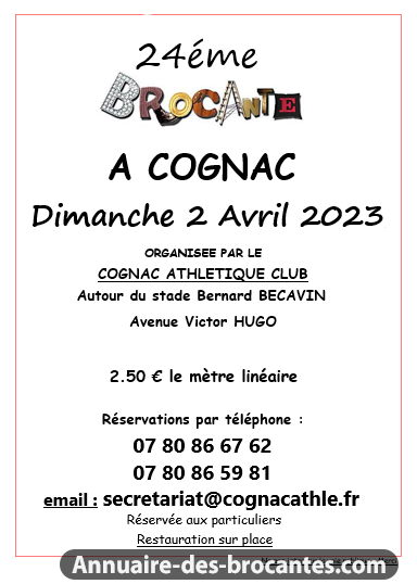 Affiche de Brocante à Cognac