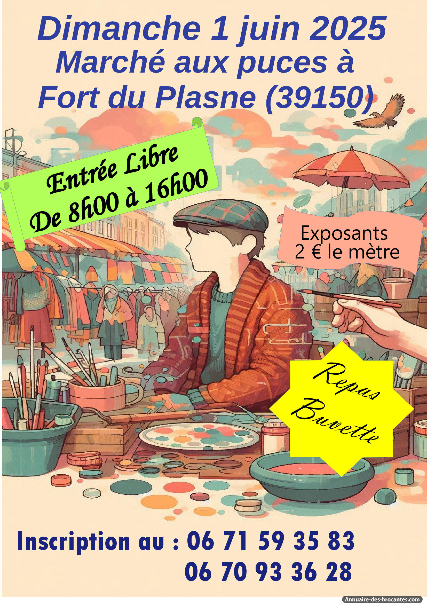 Affiche de Brocante à Fort-du-Plasne