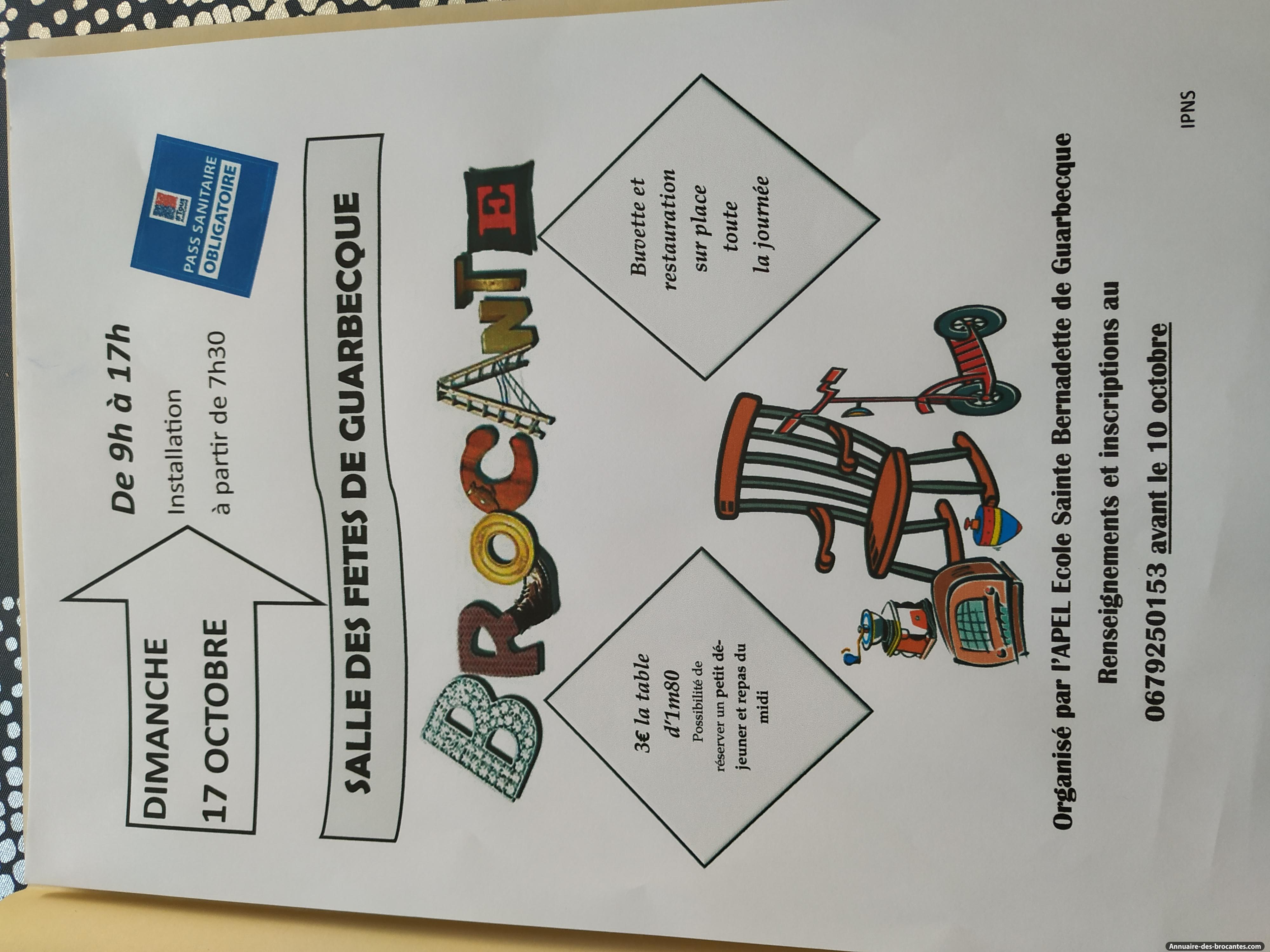 Affiche de Brocante à Guarbecque