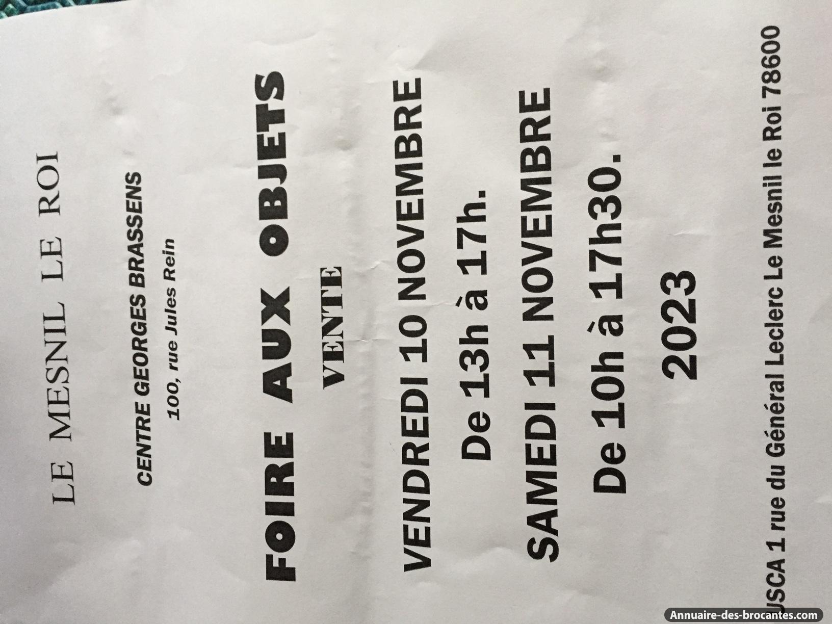 Affiche de Brocante à Le Mesnil-le-Roi