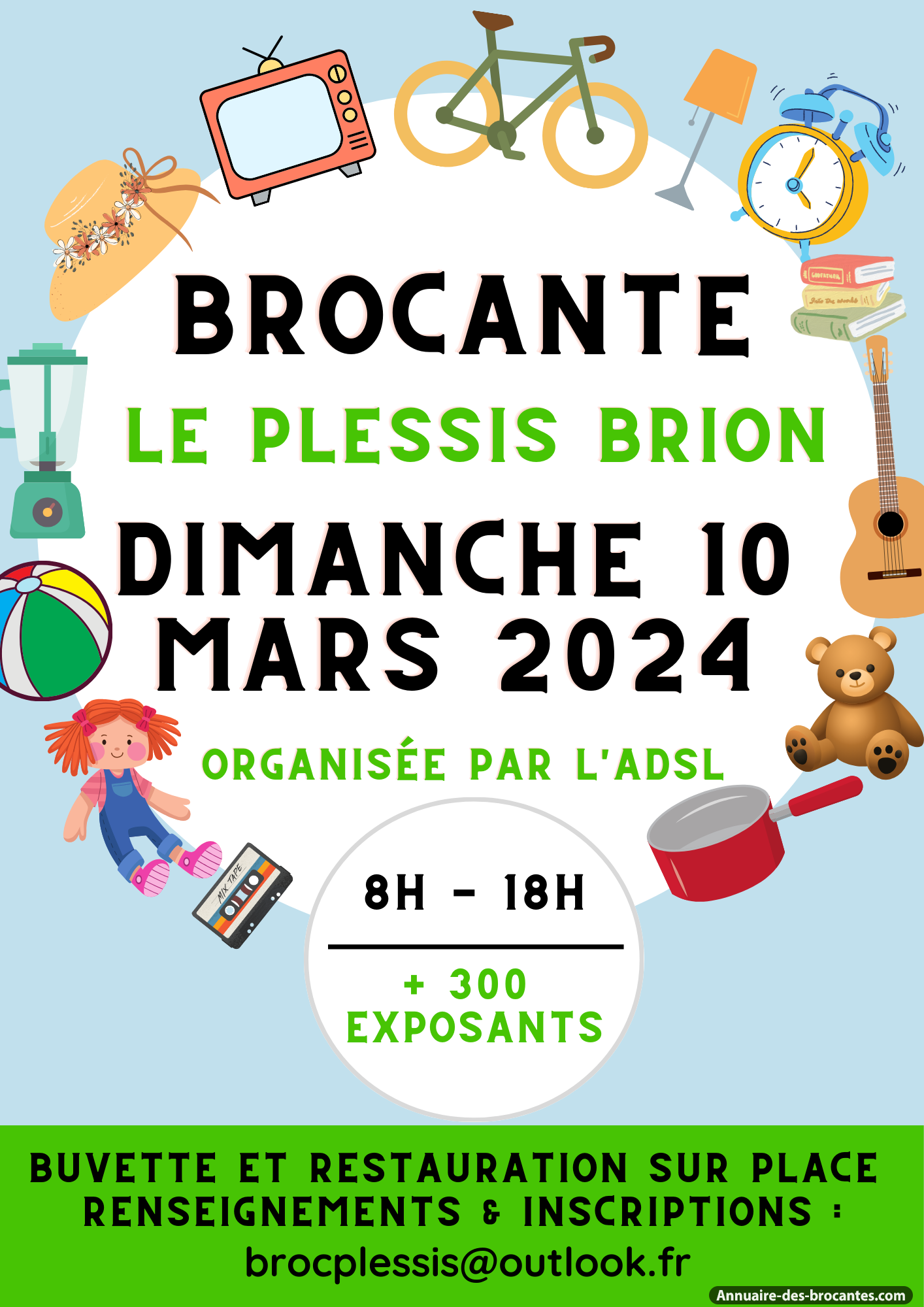Affiche de Brocante à Le Plessis-Brion