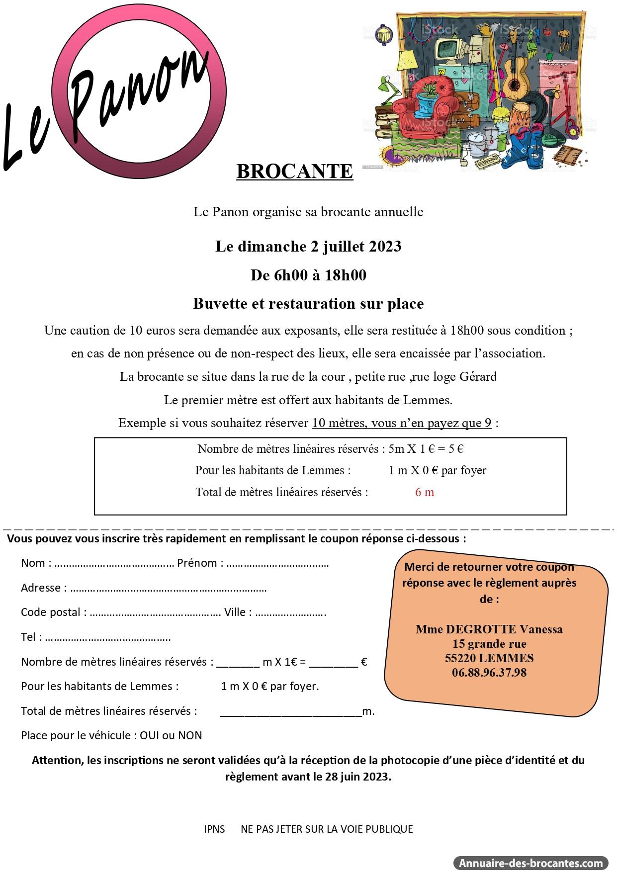 Affiche de Brocante à Lemmes