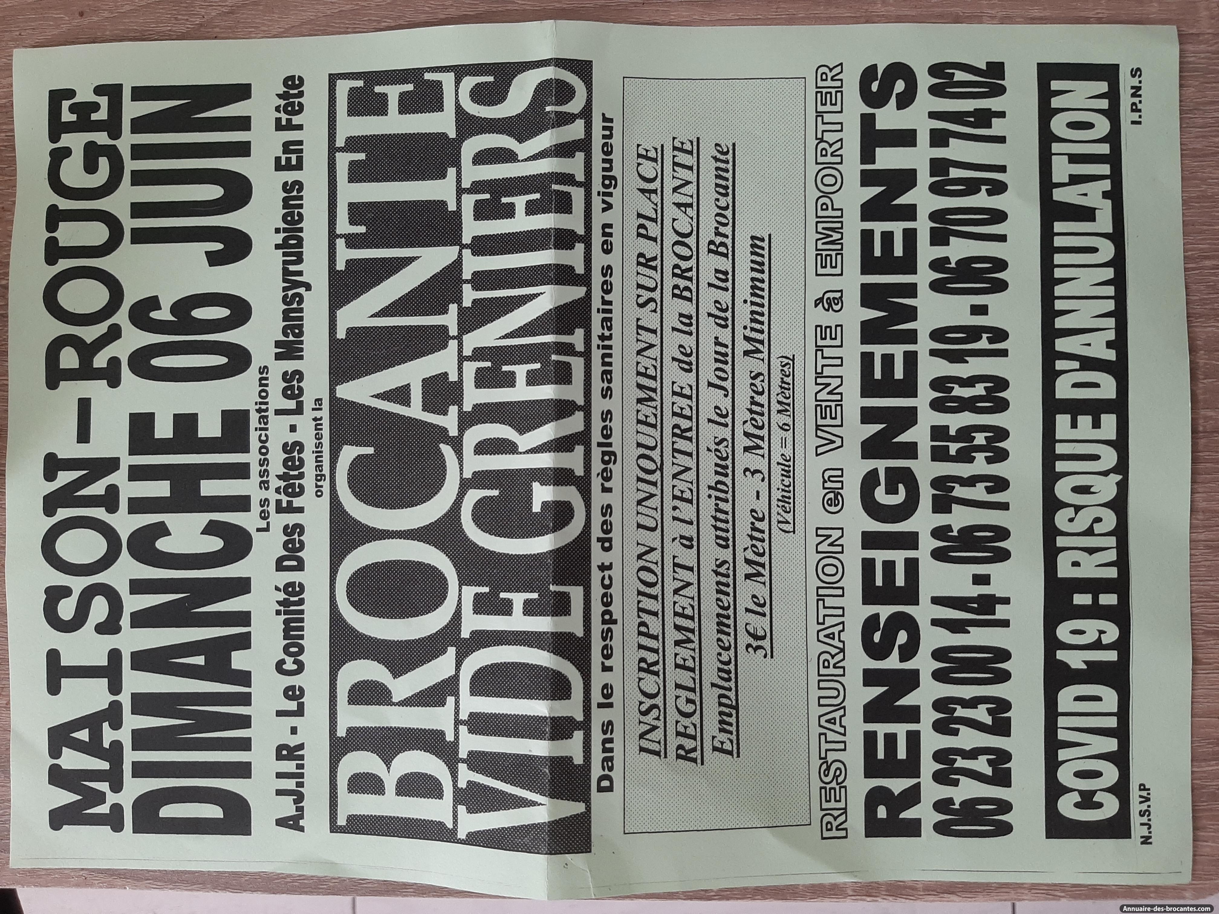 Affiche de Brocante à Maison-Rouge