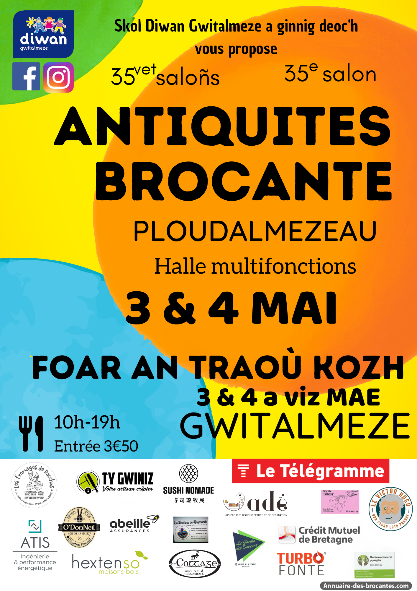 Affiche de Brocante à Ploudalmézeau