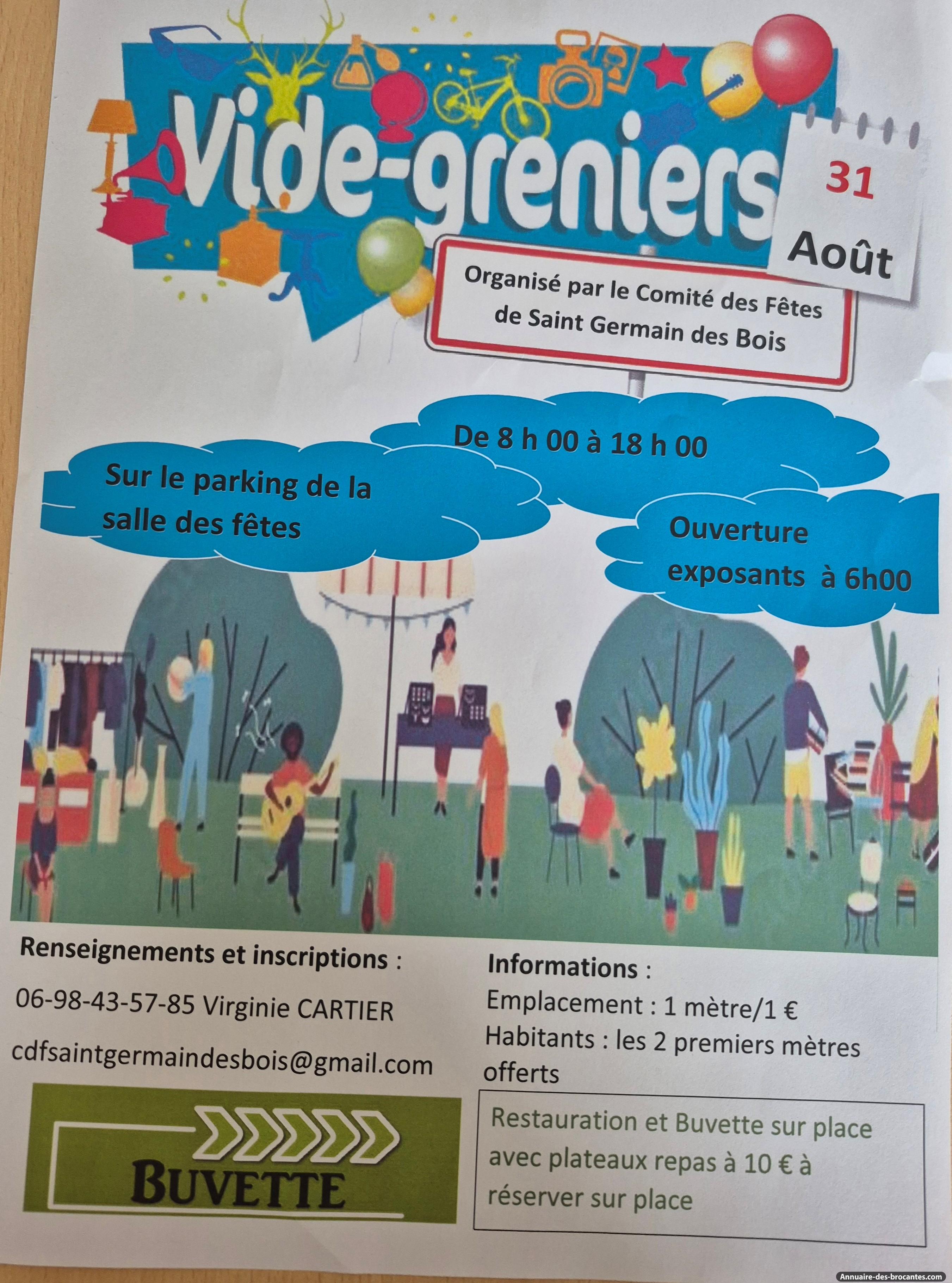 Affiche de Brocante à Saint-Germain-des-Bois