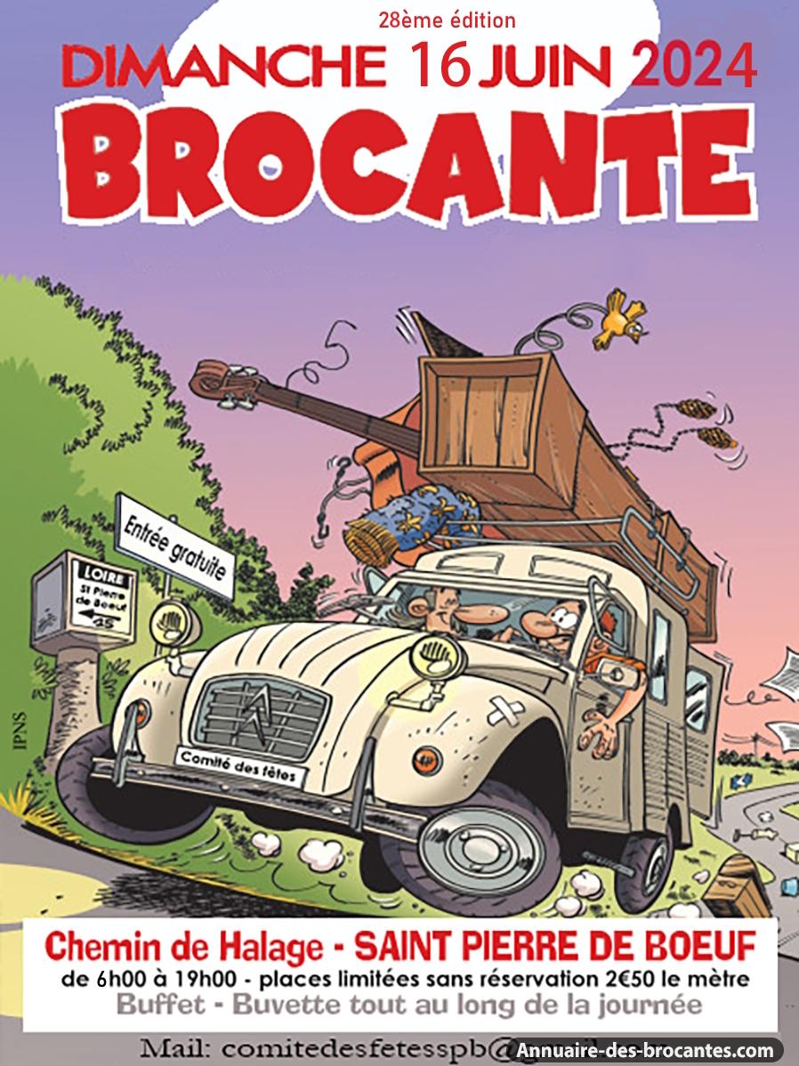 Affiche de Brocante à Saint-Pierre-de-Bœ?uf