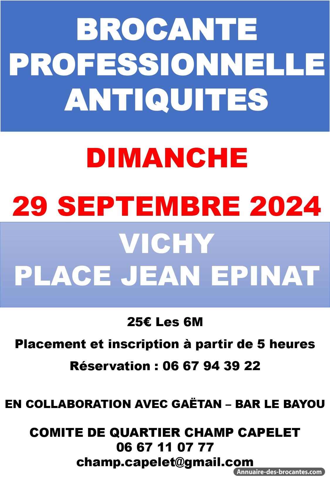 Affiche de Brocante à Vichy