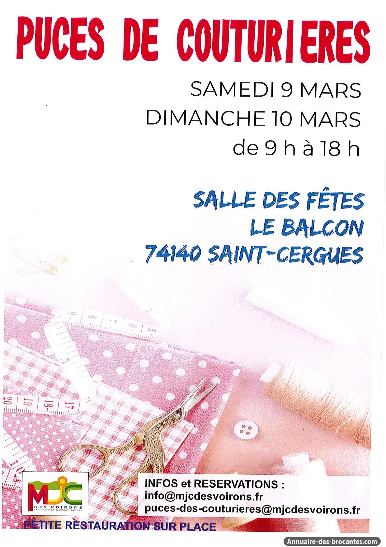 Affiche de Marché aux puces à Saint-Cergues