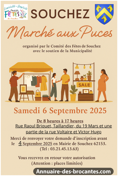 Affiche de Marché aux puces à Souchez
