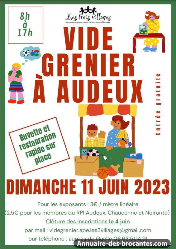 Affiche de Vide-greniers à Audeux