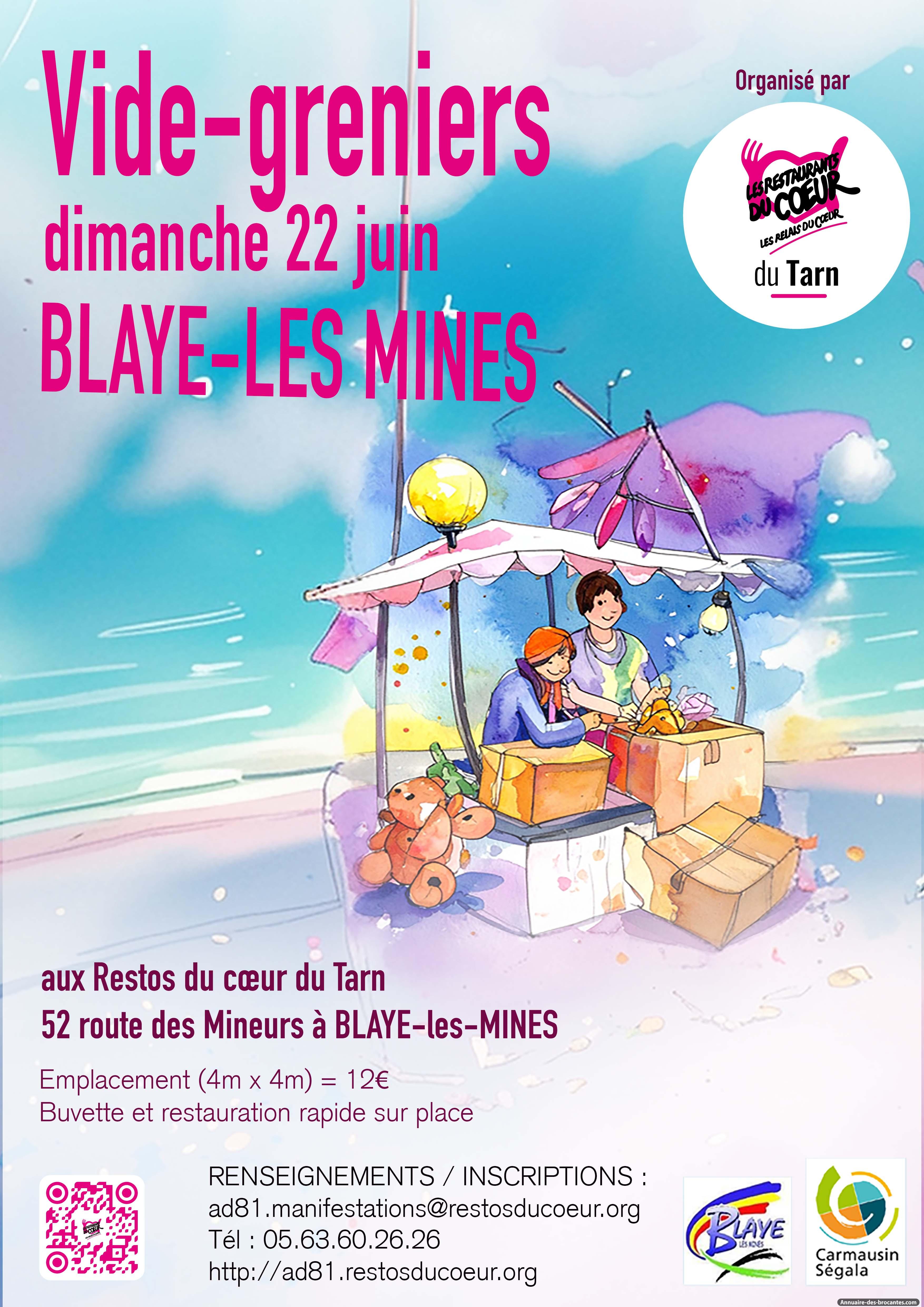 Affiche de Vide-greniers à Blaye-les-Mines