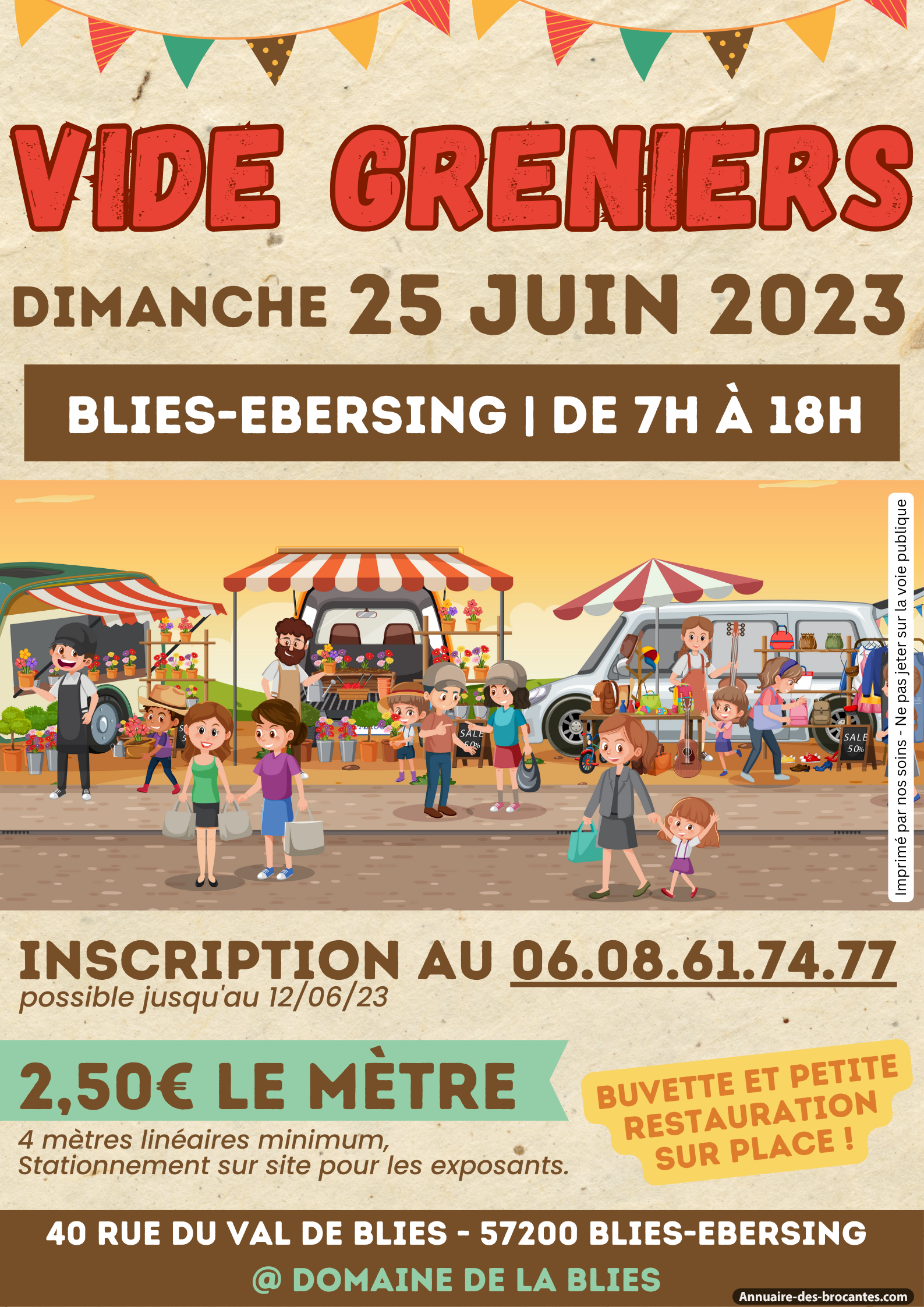 Affiche de Vide-greniers à Blies-Ébersing