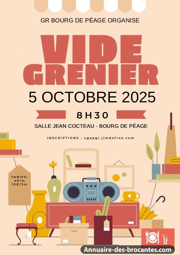 Affiche de Vide-greniers à Bourg-de-Péage