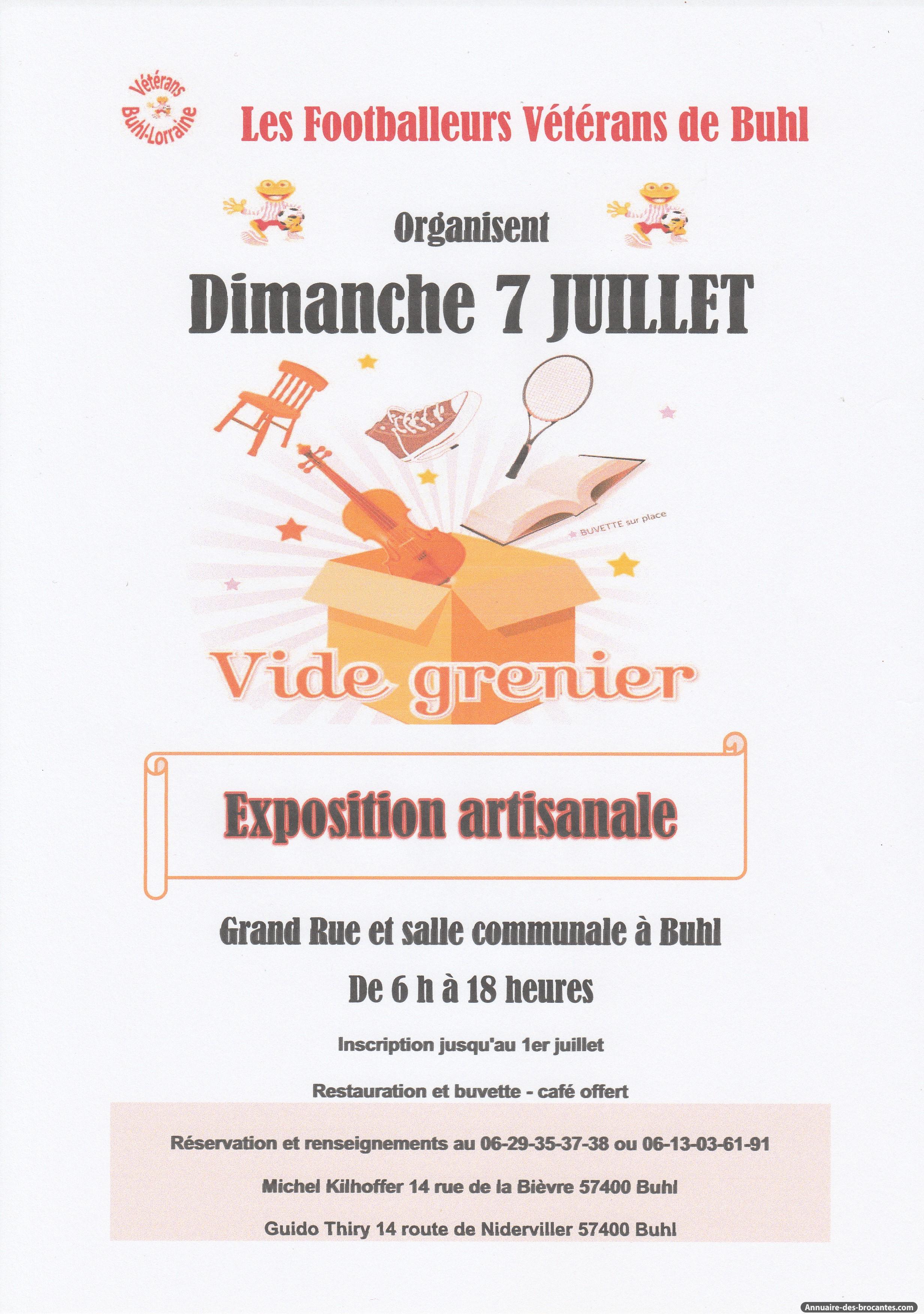 Affiche de Vide-greniers à Buhl-Lorraine