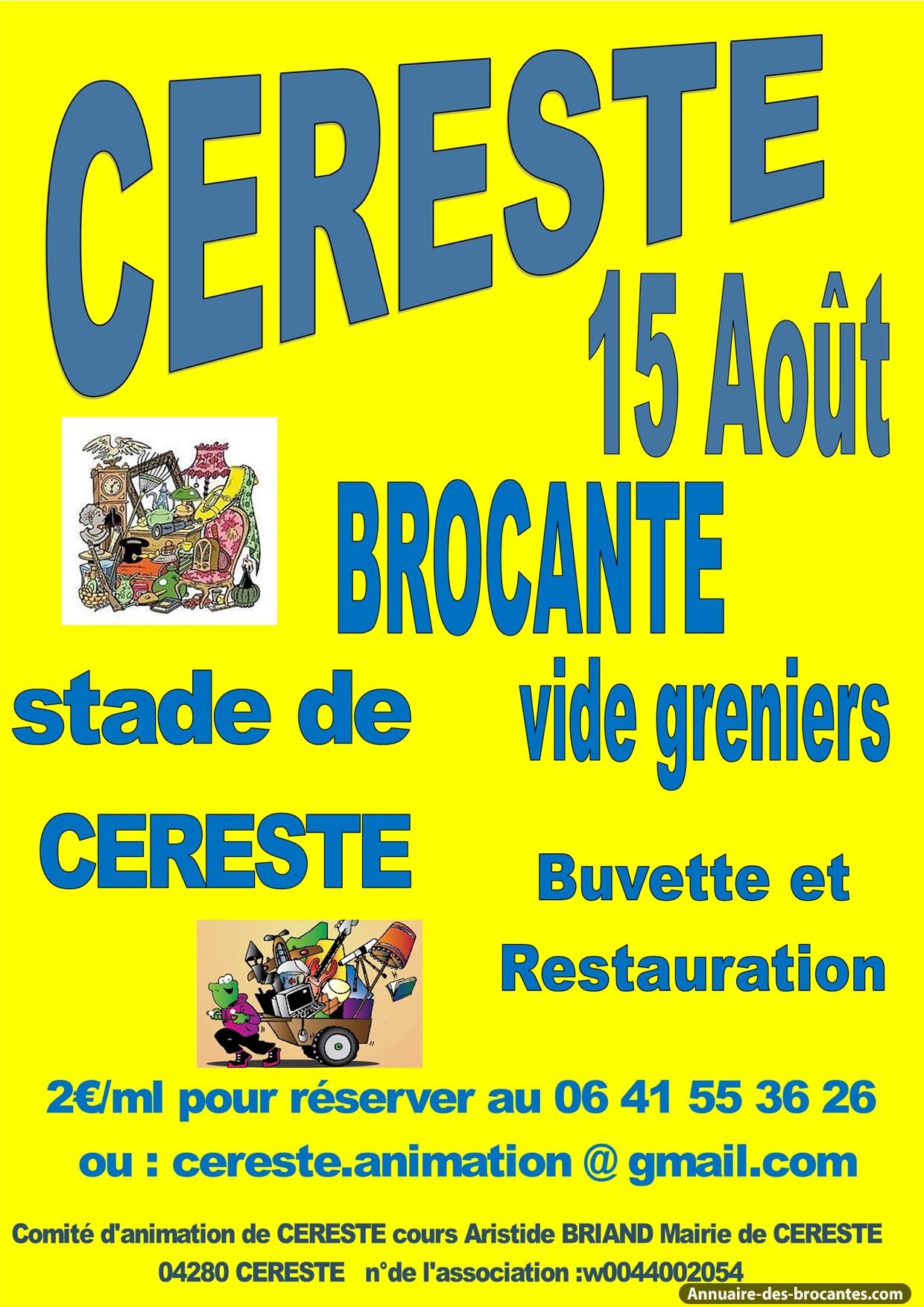 Affiche de Vide-greniers à Céreste