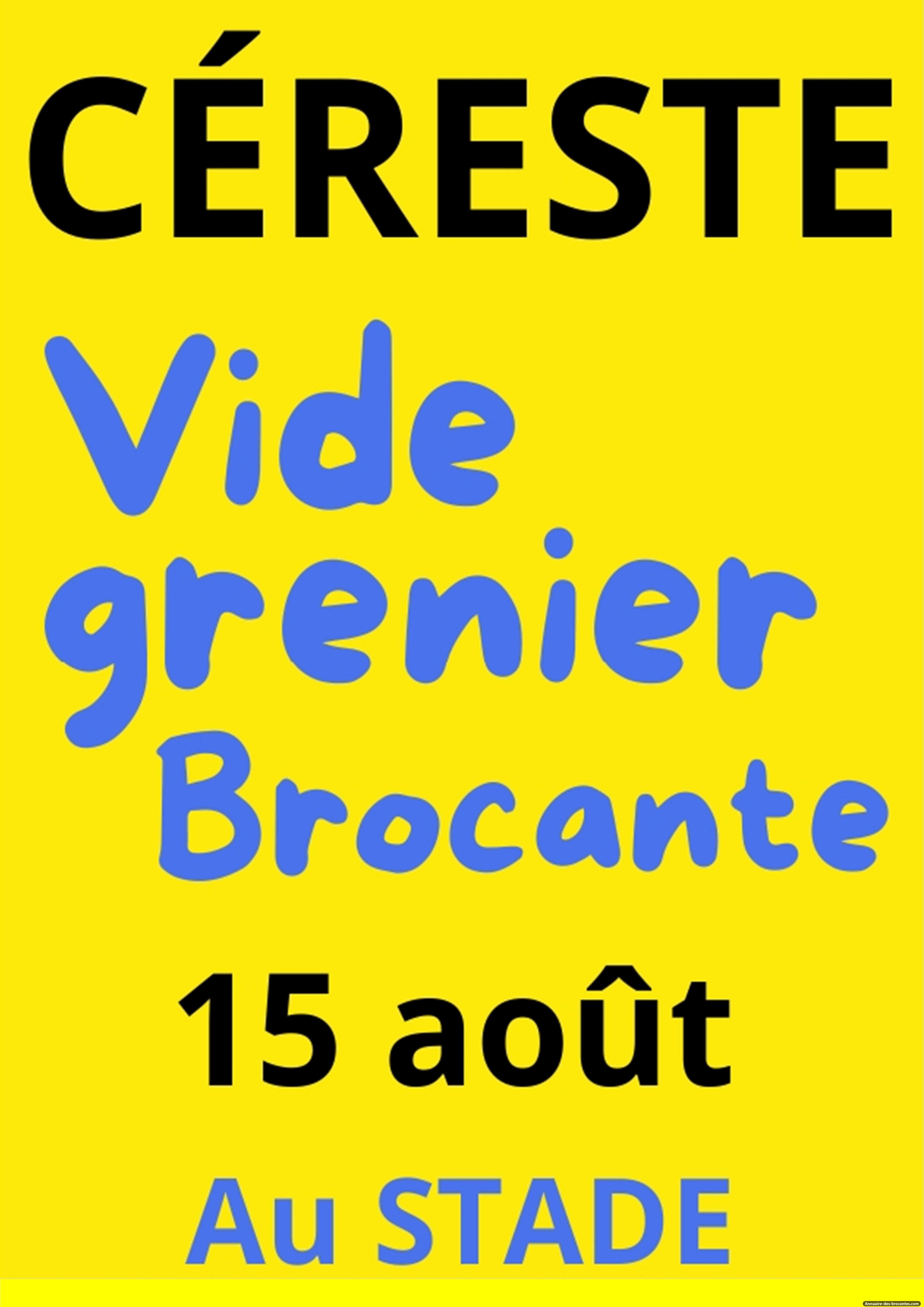 Affiche de Vide-greniers à Céreste