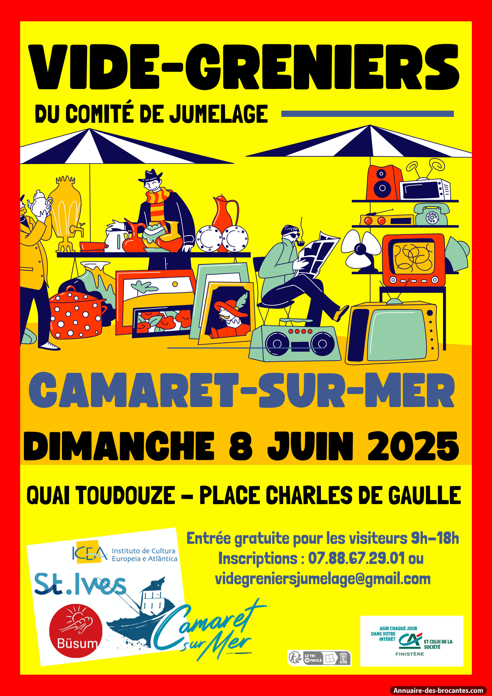 Affiche de Vide-greniers à Camaret-sur-Mer