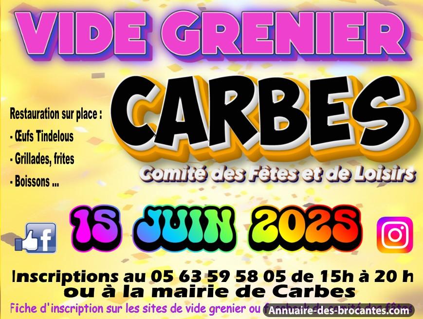 Affiche de Vide-greniers à Carbes
