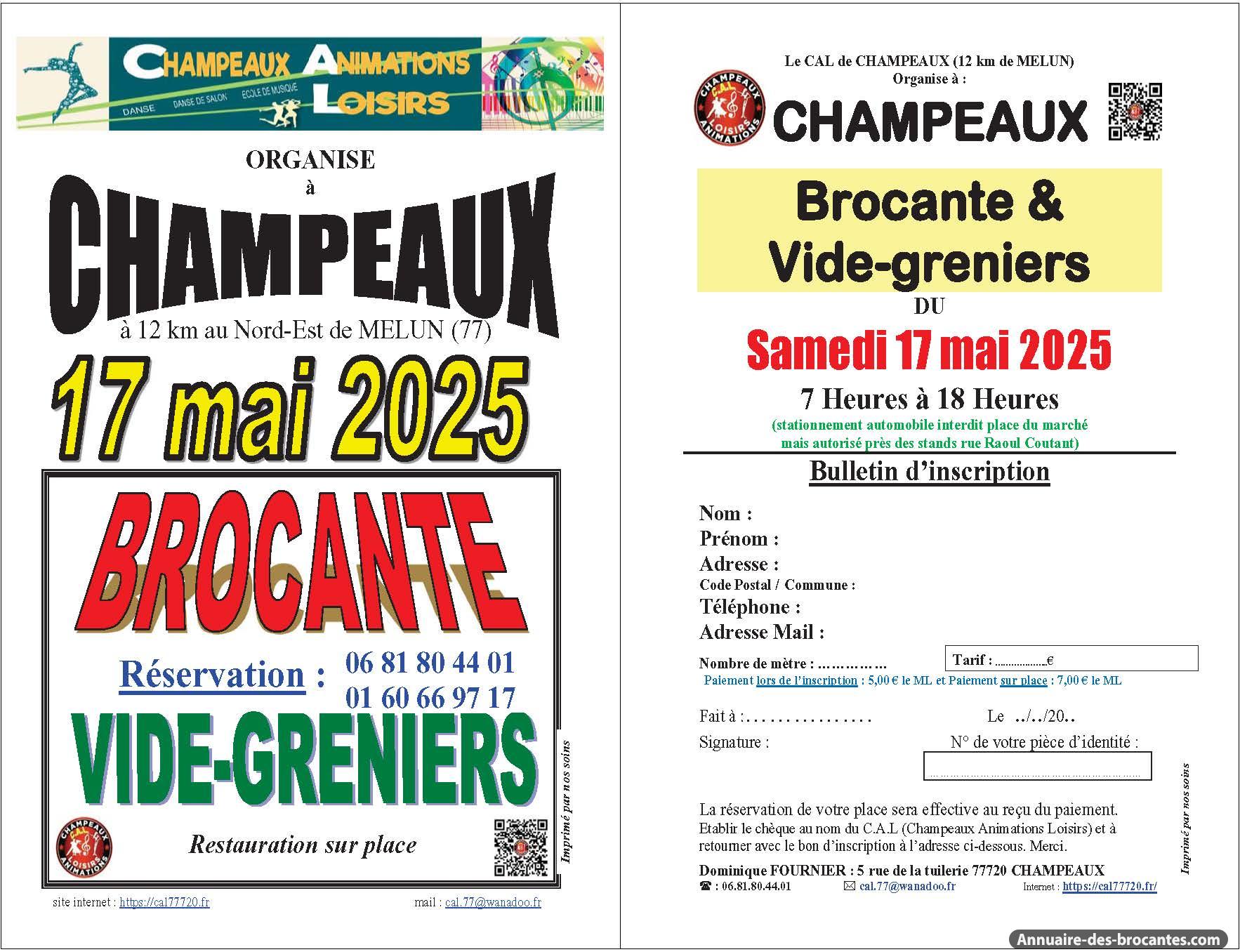 Affiche de Vide-greniers à Champeaux