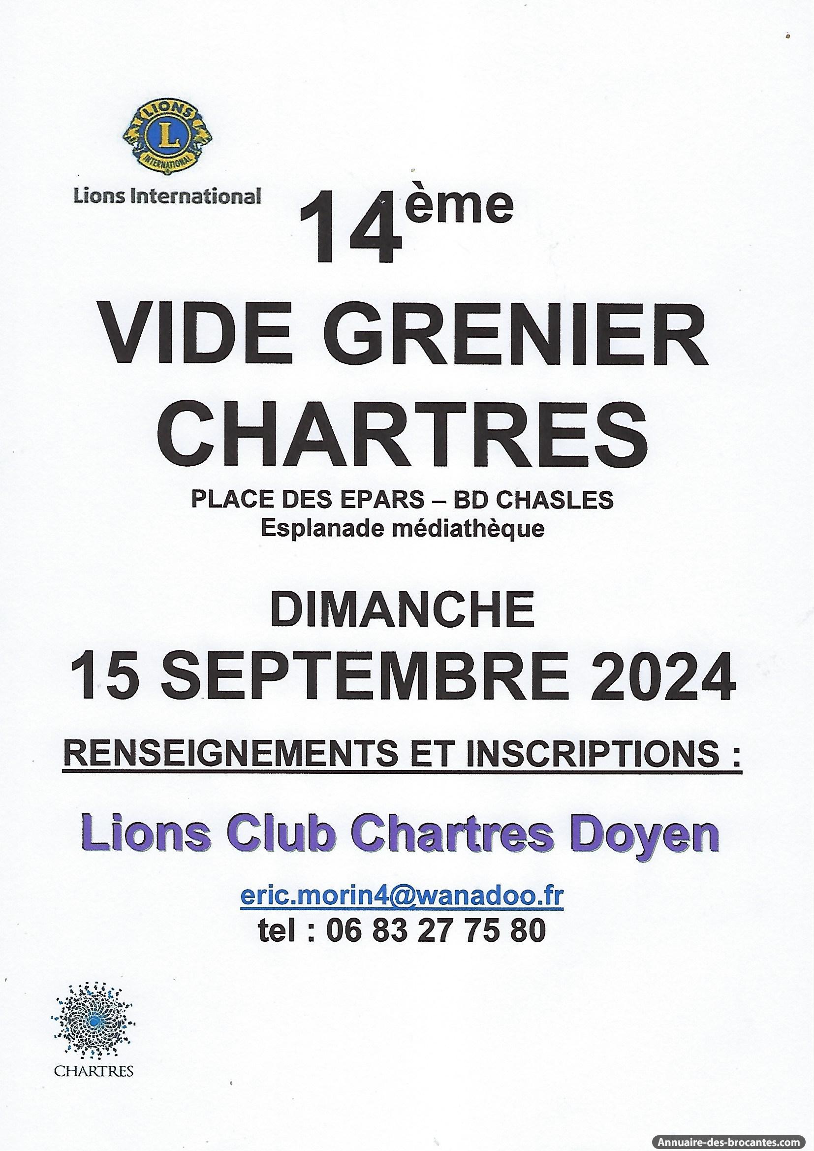 Affiche de Vide-greniers à Chartres