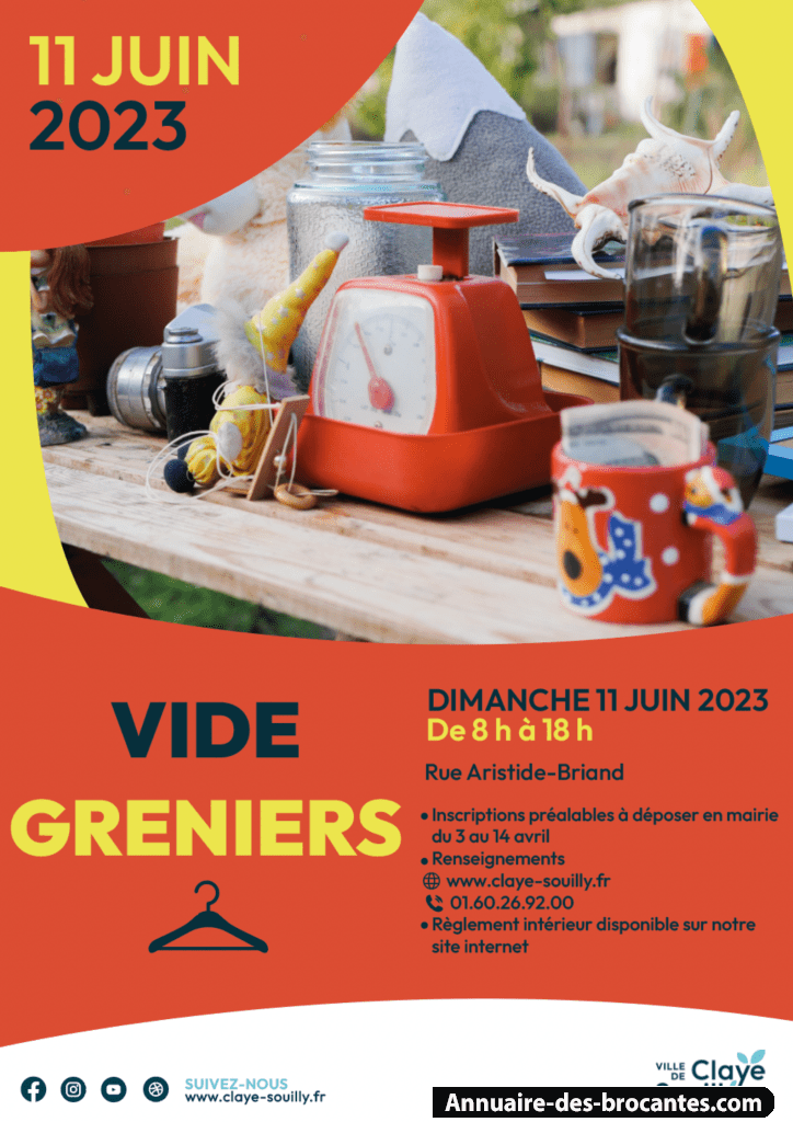 Affiche de Vide-greniers à Claye-Souilly