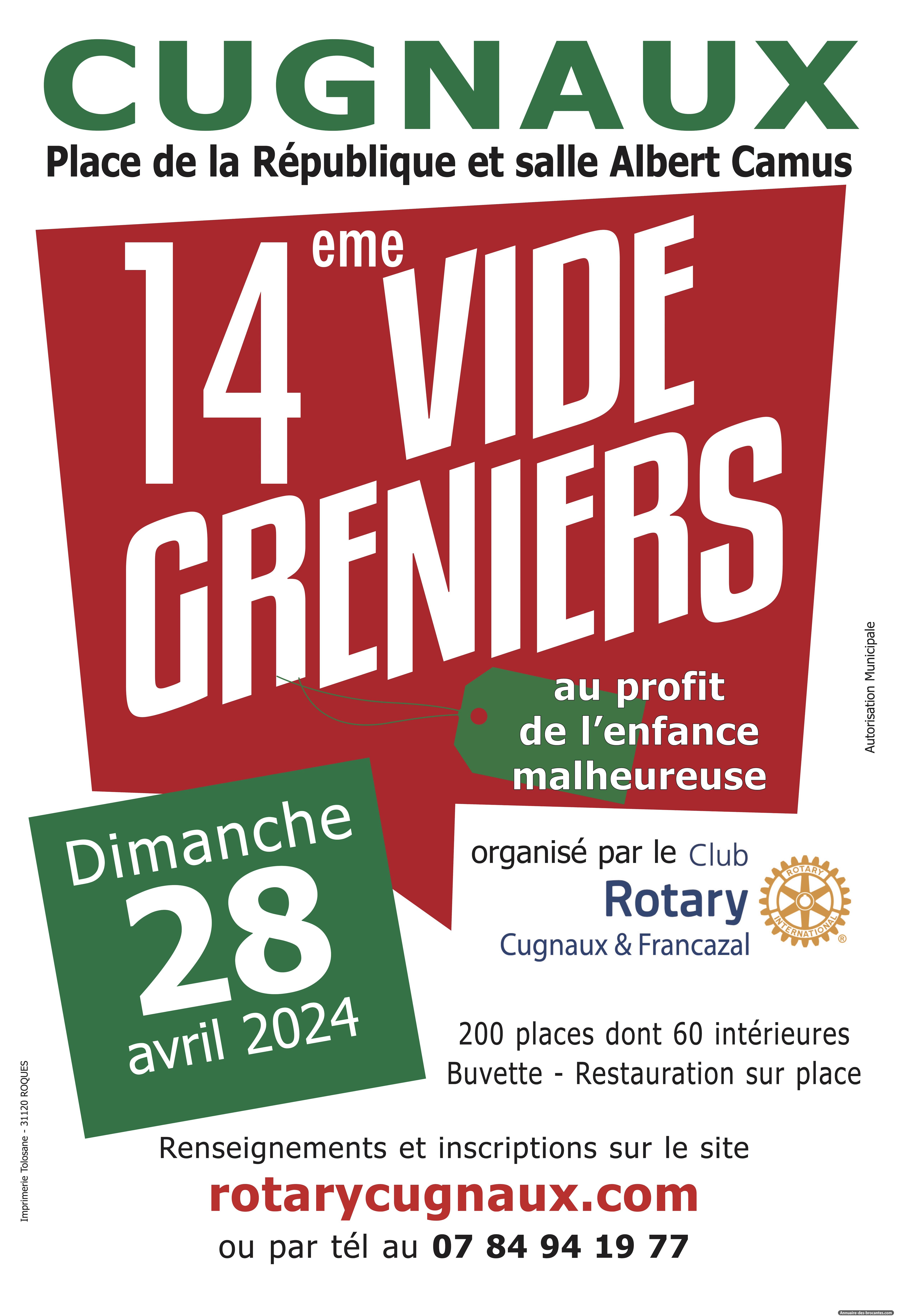Affiche de Vide-greniers à Cugnaux