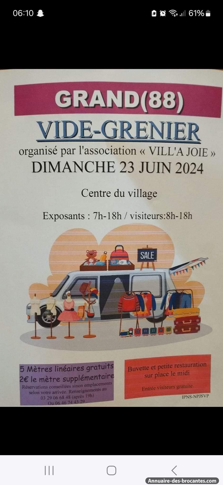 Affiche de Vide-greniers à Grand