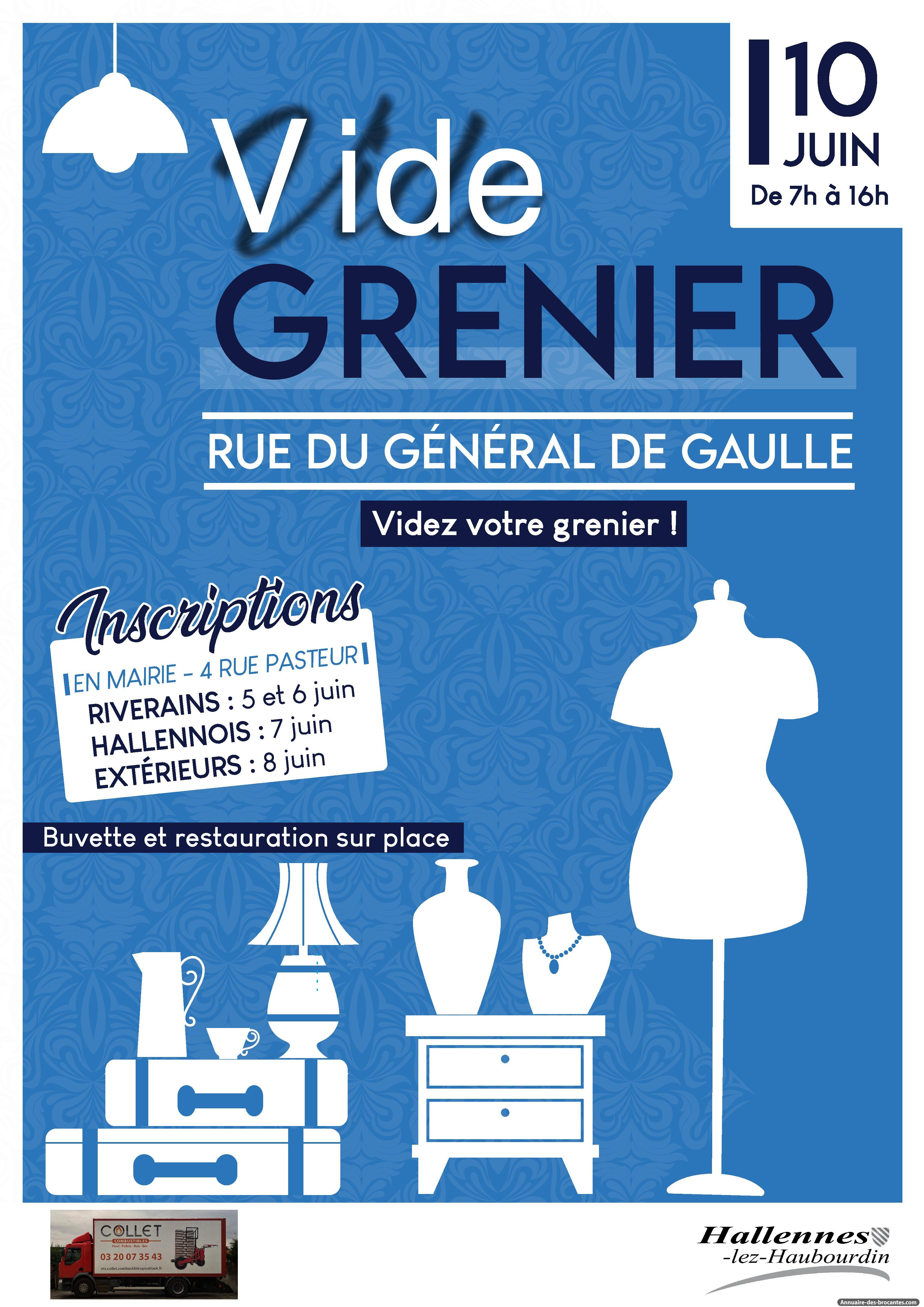Affiche de Vide-greniers à Hallennes-lez-Haubourdin