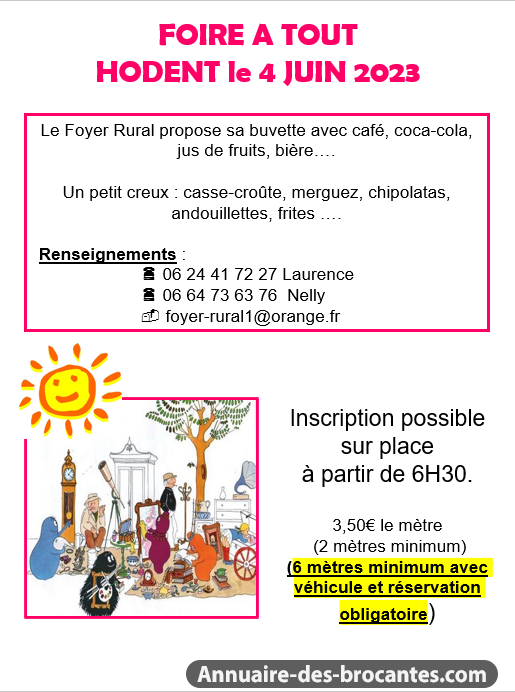Affiche de Vide-greniers à Hodent