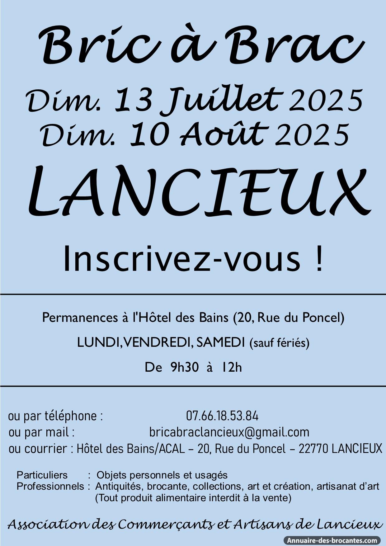 Affiche de Vide-greniers à Lancieux