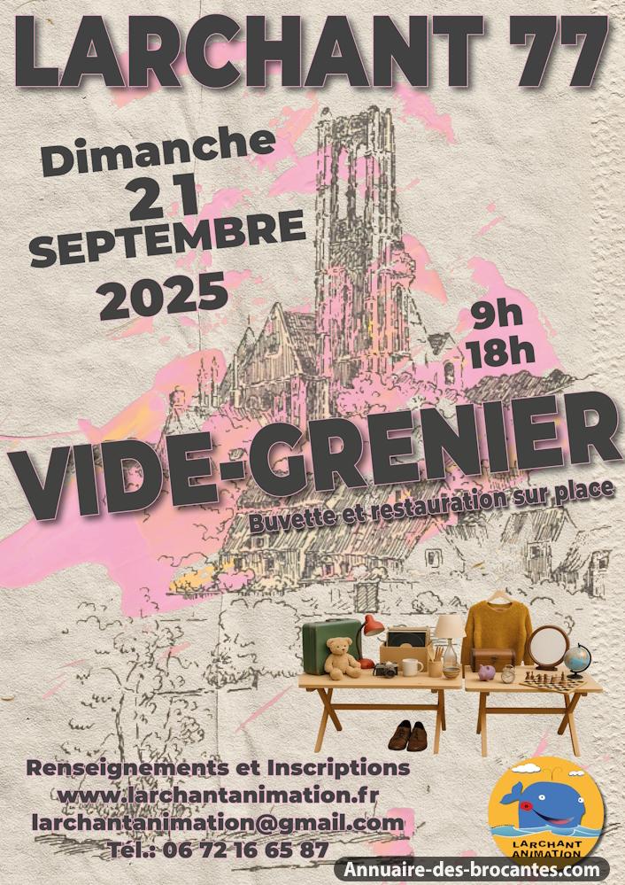 Affiche de Vide-greniers à Larchant