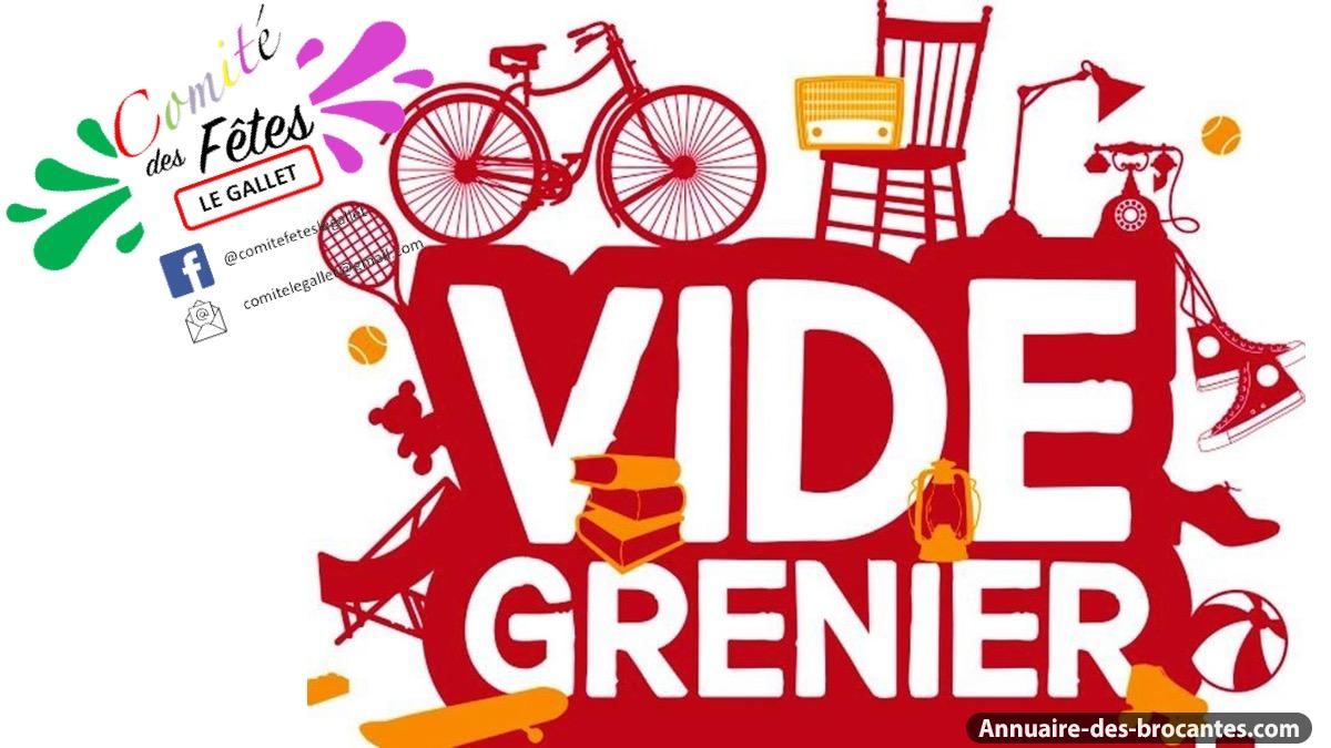 Affiche de Vide-greniers à Le Gallet