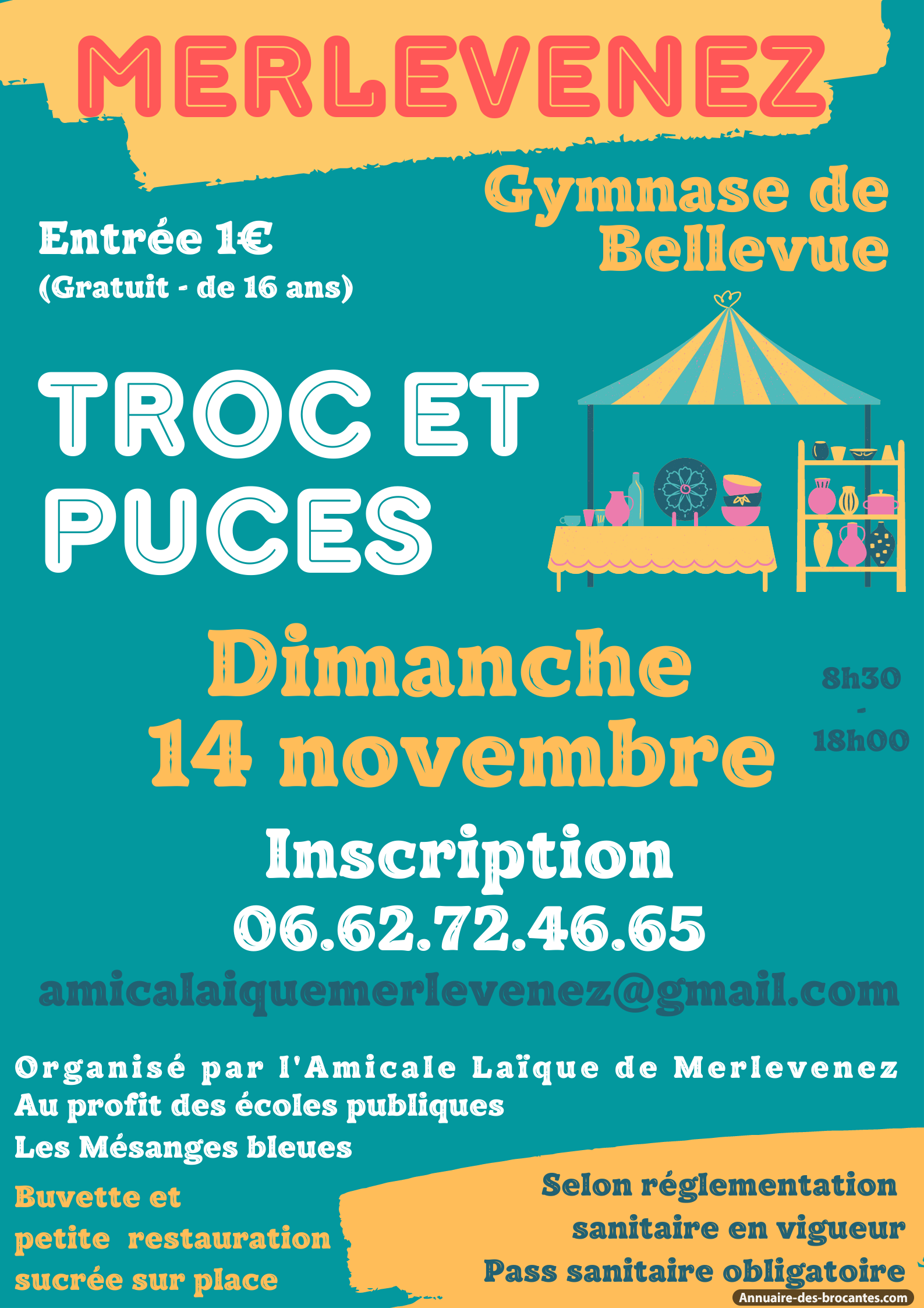 Affiche de Vide-greniers à Merlevenez