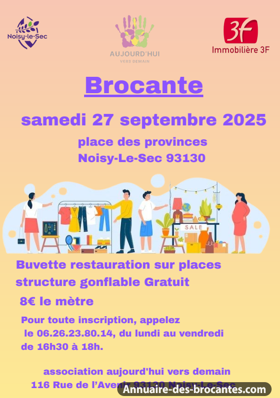Affiche de Vide-greniers à Noisy-le-Sec