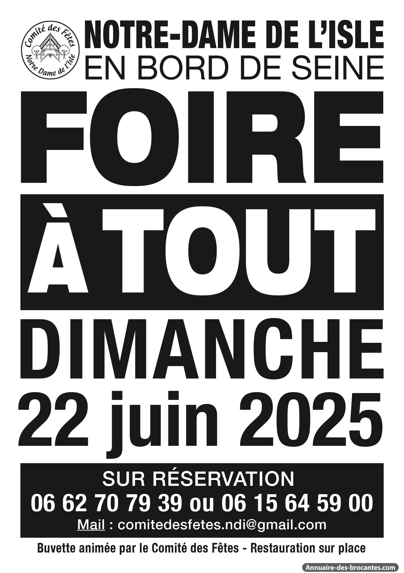 Affiche de Vide-greniers à Notre-Dame-de-l'Isle