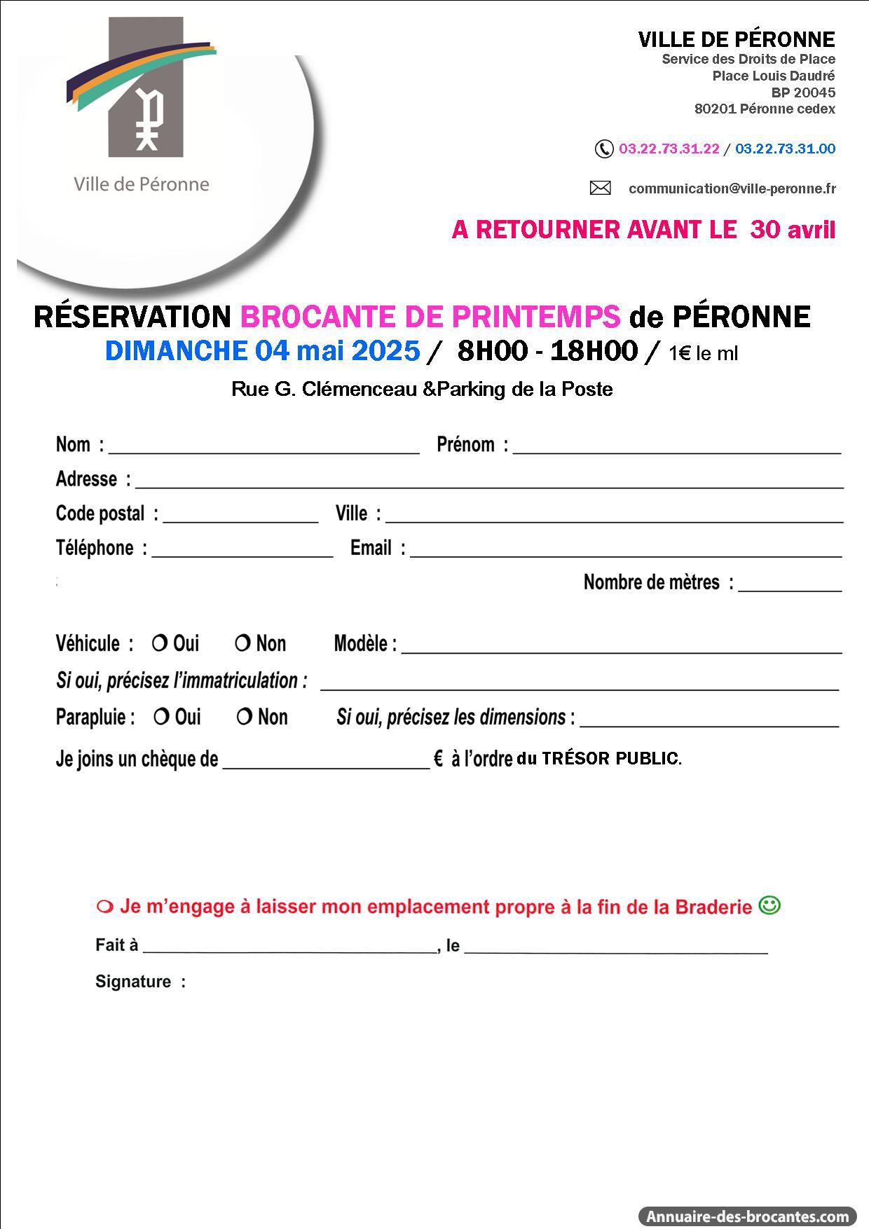 Affiche de Vide-greniers à Péronne