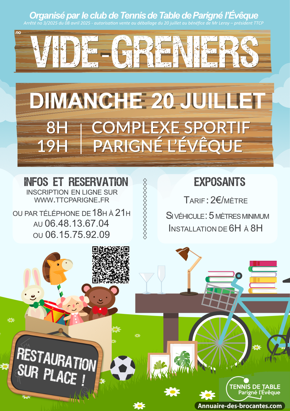 Affiche de Vide-greniers à Parigné-l'Évêque