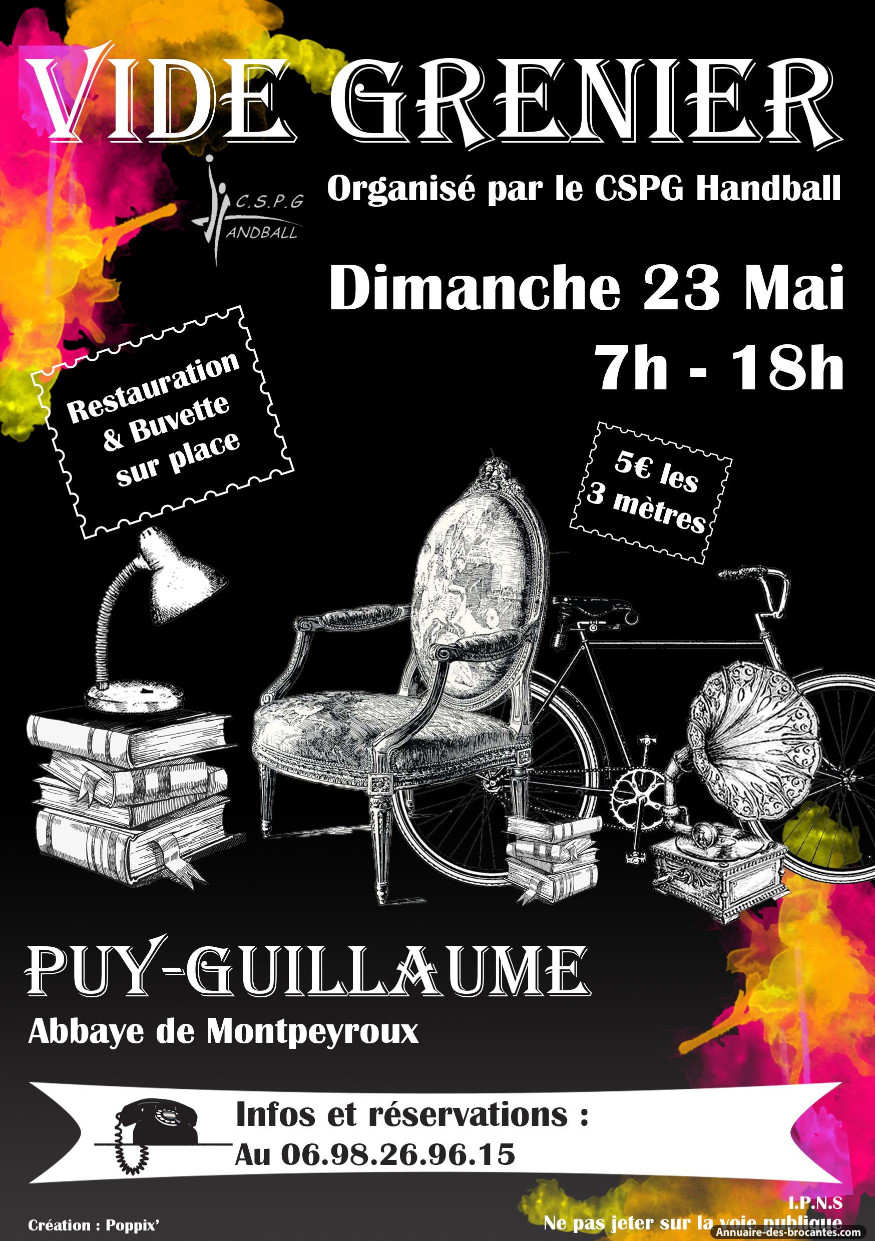 Affiche de Vide-greniers à Puy-Guillaume