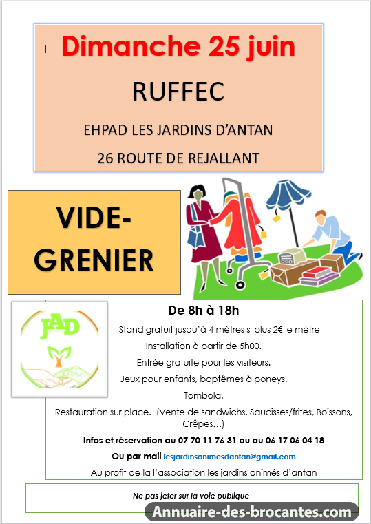 Affiche de Vide-greniers à Ruffec