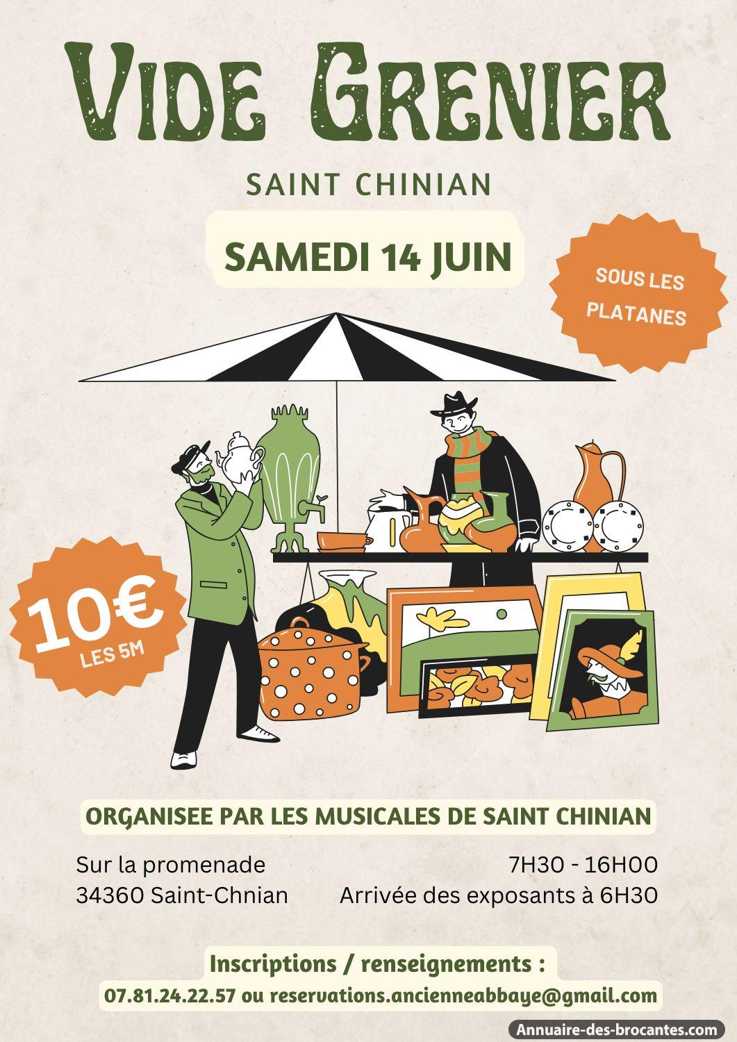 Affiche de Vide-greniers à Saint-Chinian