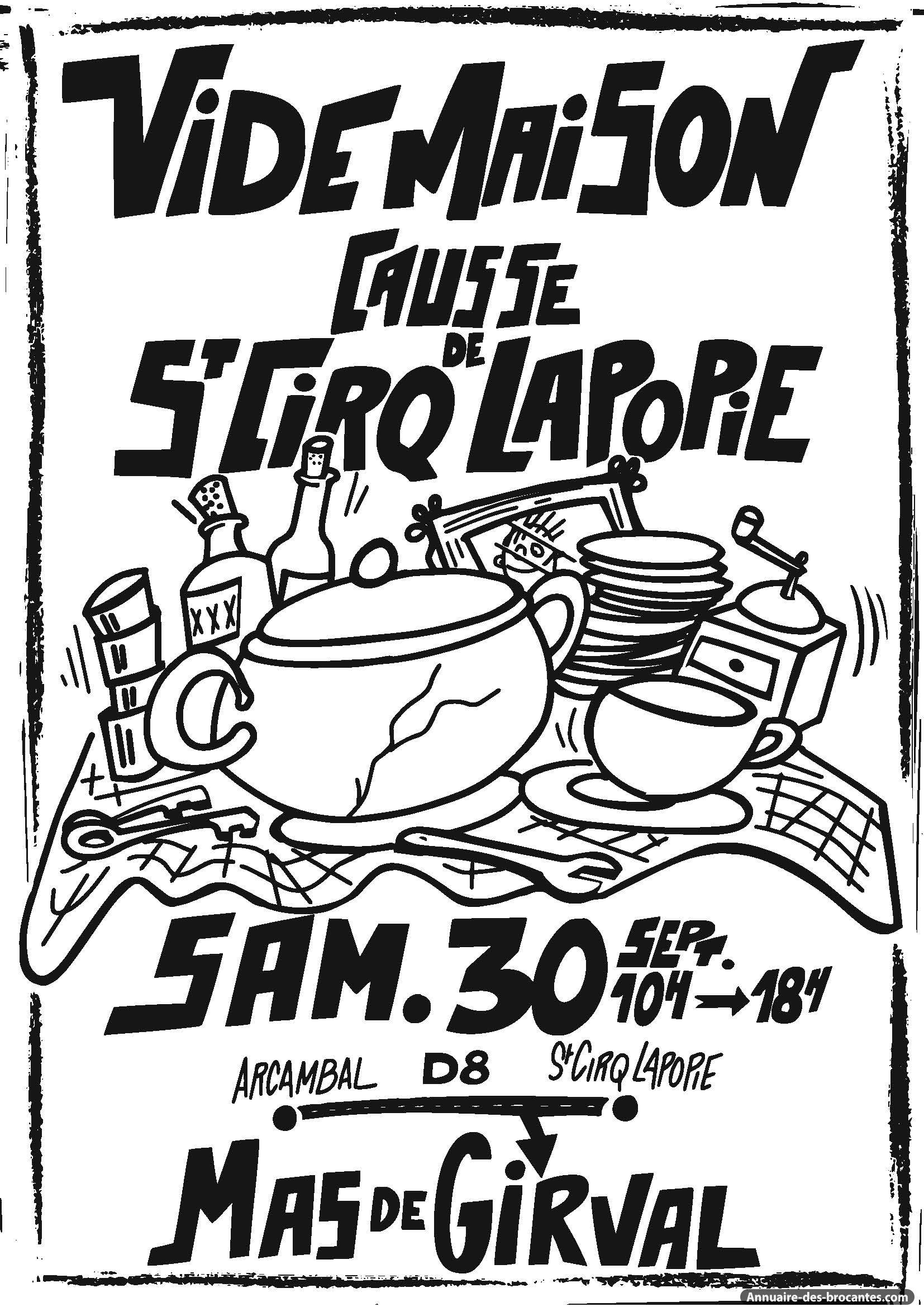Affiche de Vide-greniers à Saint-Cirq-Lapopie