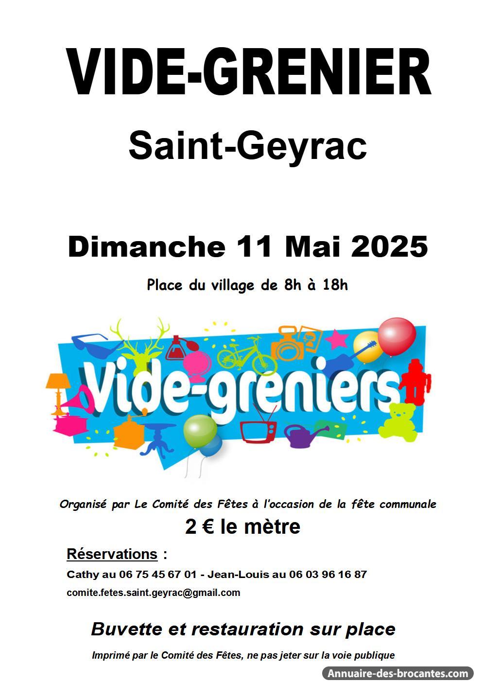 Affiche de Vide-greniers à Saint-Geyrac