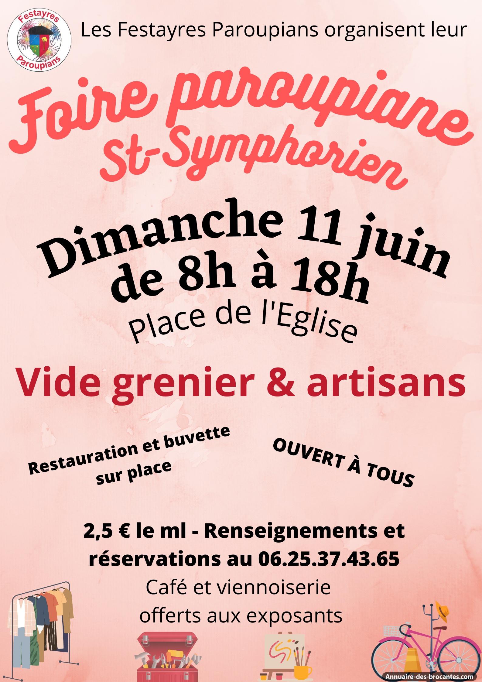 Affiche de Vide-greniers à Saint-Symphorien